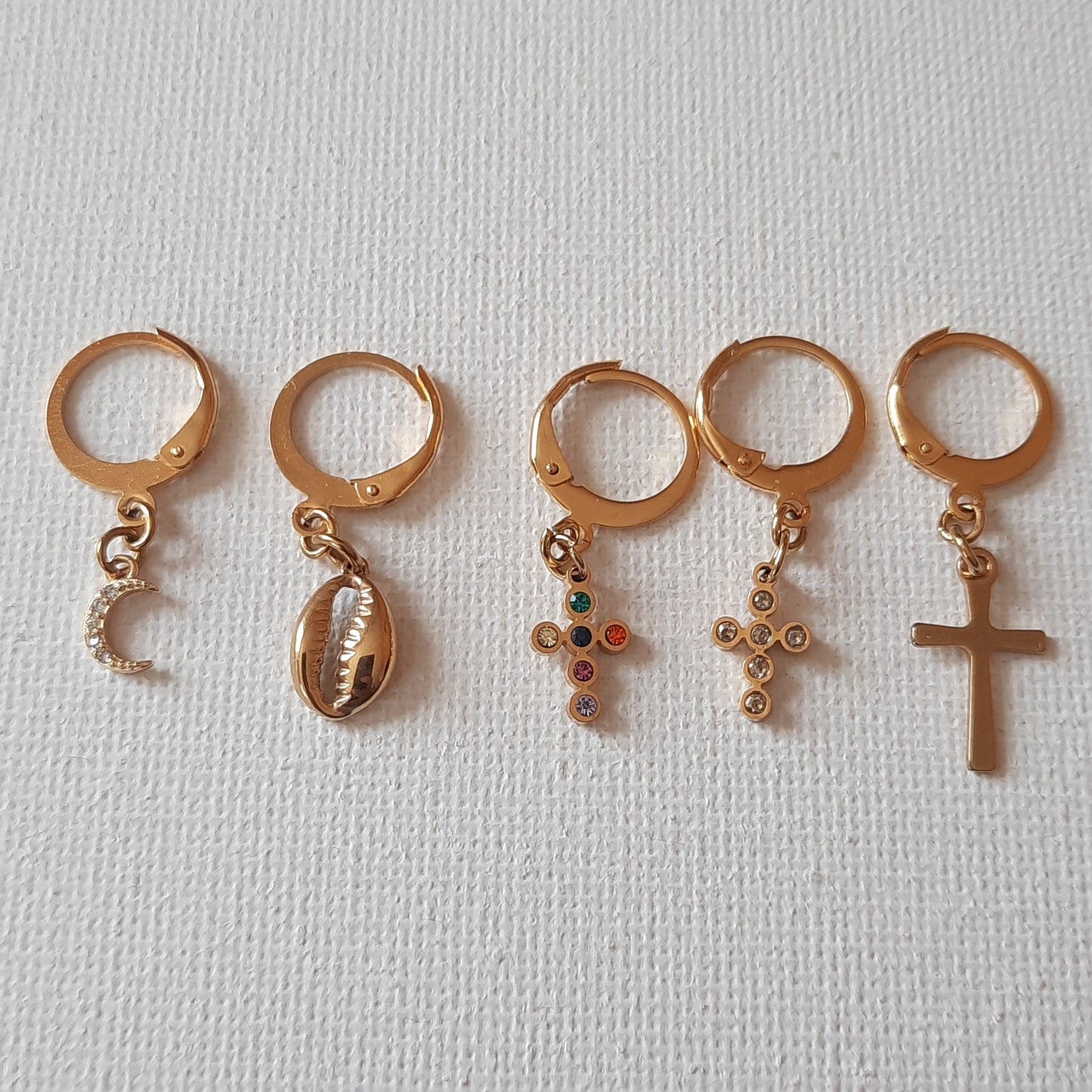 Monoloop-Creole und Anhänger aus Edelstahl, einzeln in Handarbeit erhältlich