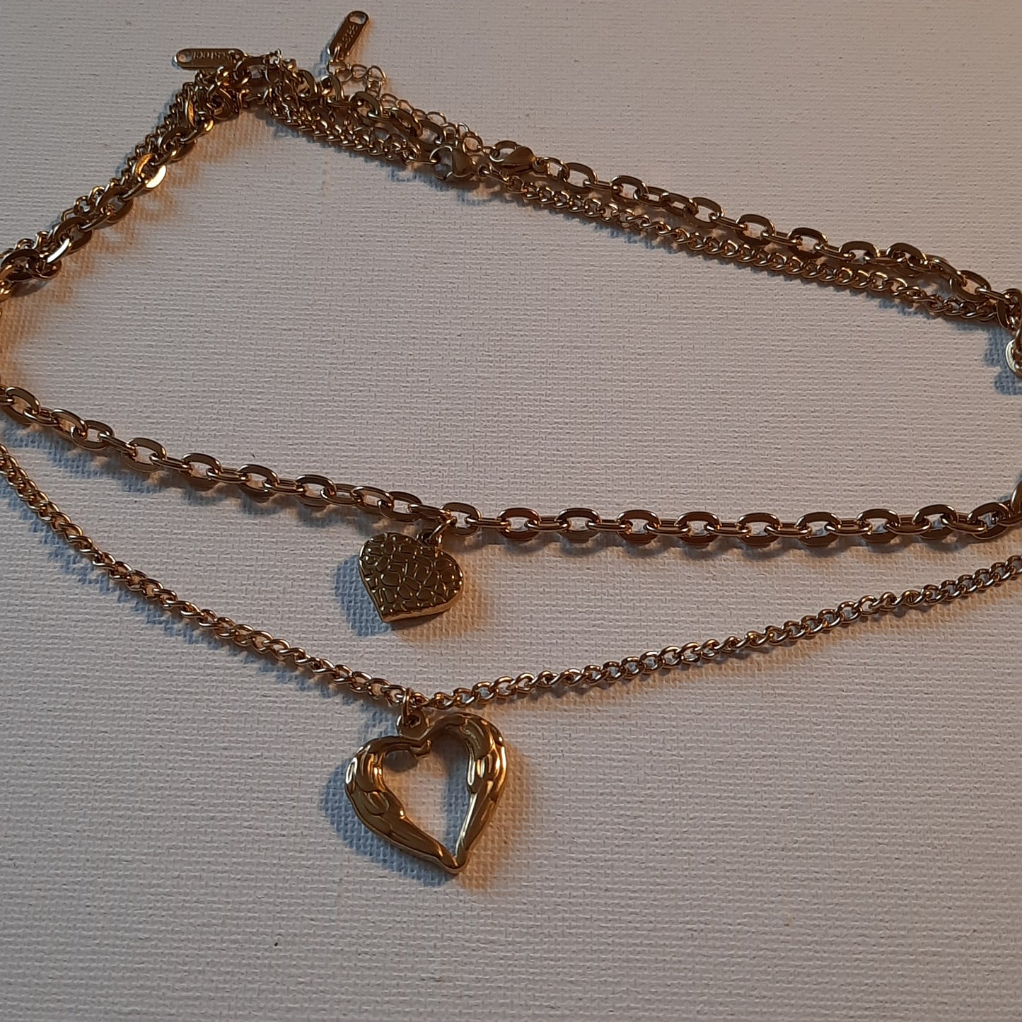 Set aus Halsketten und Herzanhänger aus Edelstahl 316