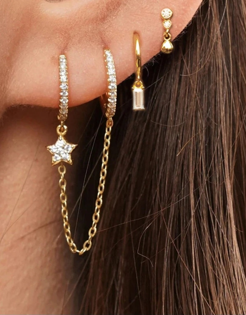 Monoloop-Anhänger aus Edelstahl 316 mit weißem Kristall, einzeln erhältlich