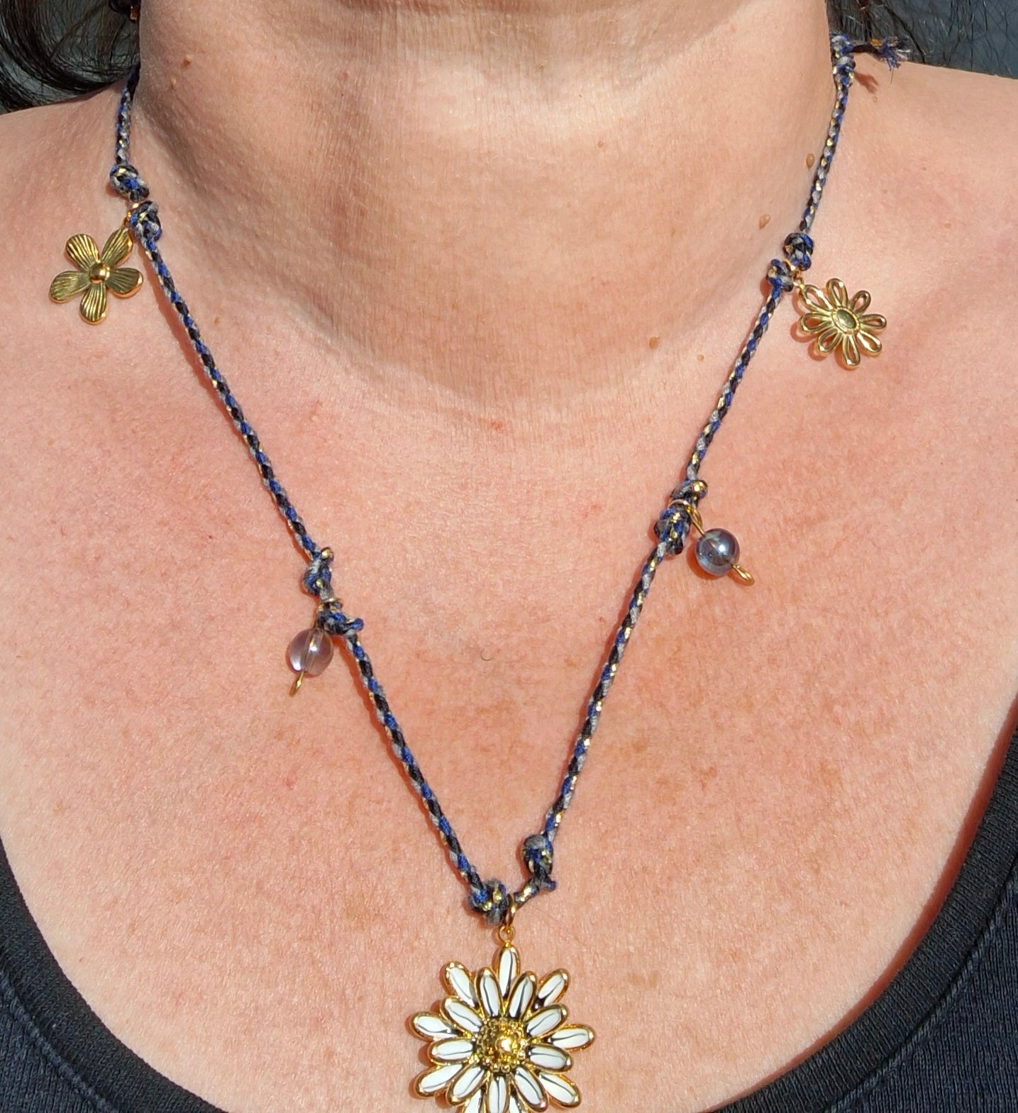 Handgemachte verstellbare geflochtene Kordelkette