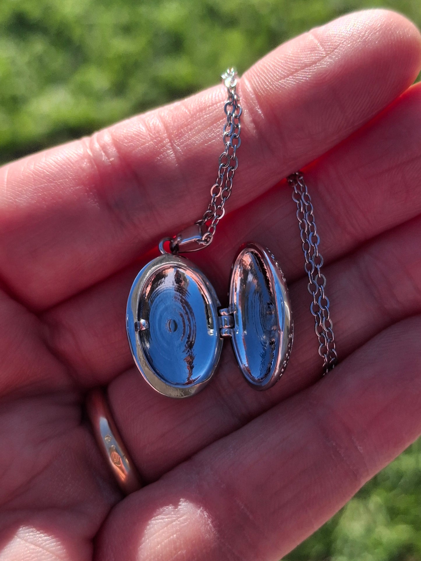 Collier chaîne acier inoxydable stainless steel 316 réglable pendentif porte photo stainless steel 316