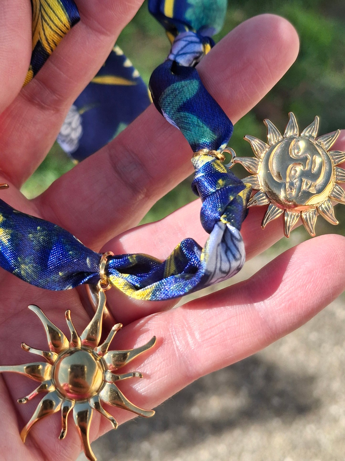 Collier foulard handmade et breloques stainless steel 316 cadeau