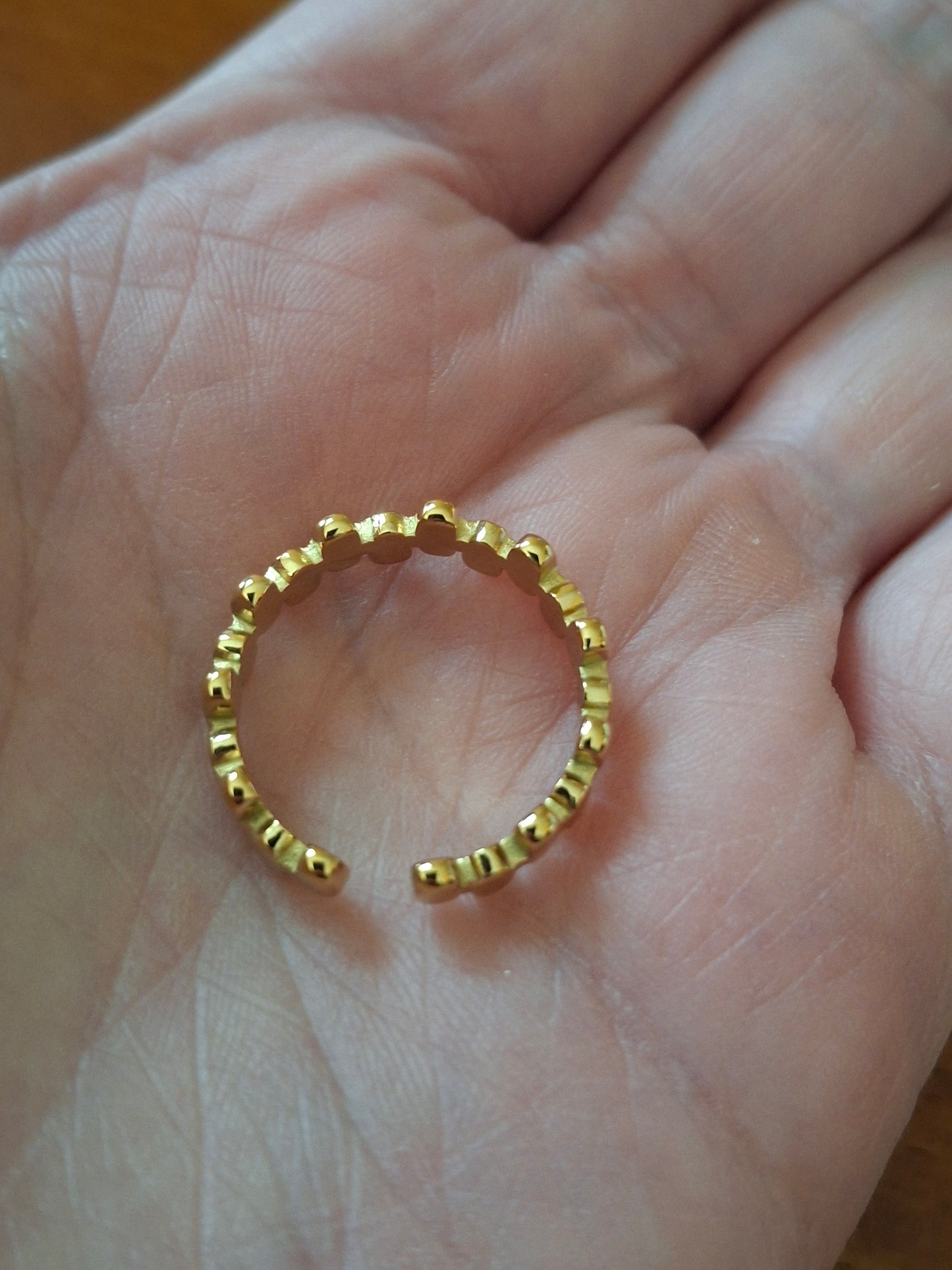 Minimalistischer, verstellbarer Ring aus Edelstahl 316.