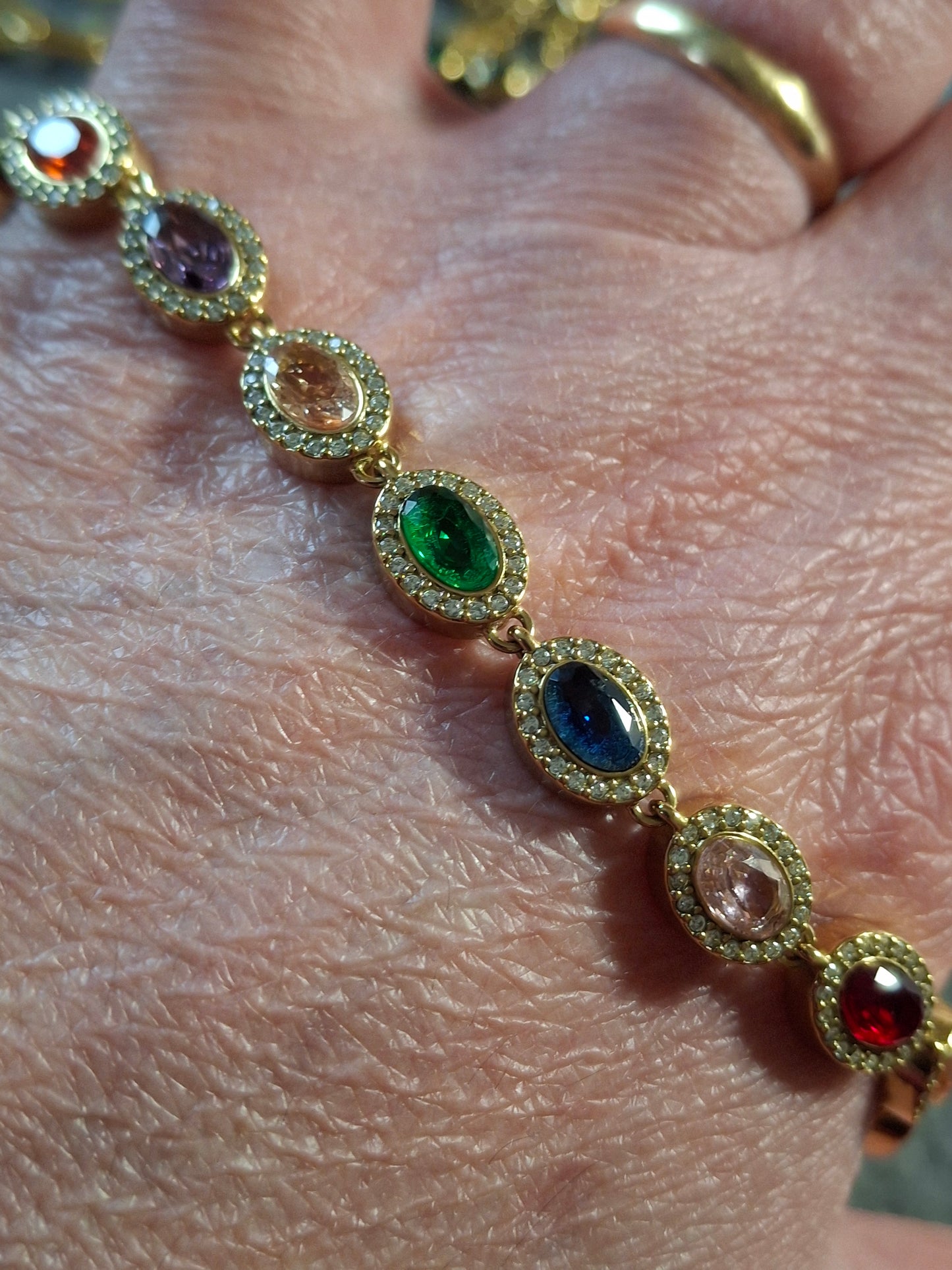 Armband Kette Edelstahl 316 von höchster Qualität, Kristall mit Zirkonia besetzt, Madonnenanhänger Edelstahl 316, handgefertigt, nur auf Maß