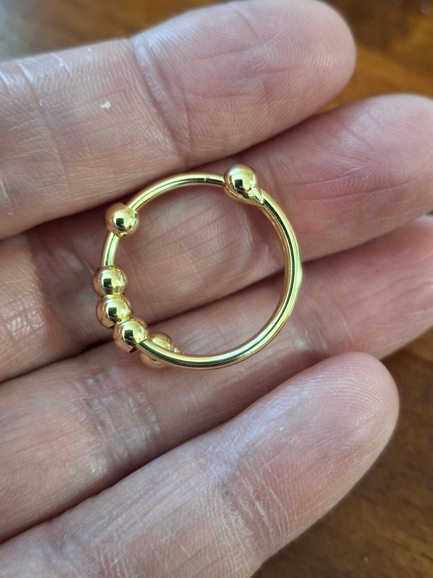 Bague acier inoxydable stainless steel 316 réglable ajustable anti stress