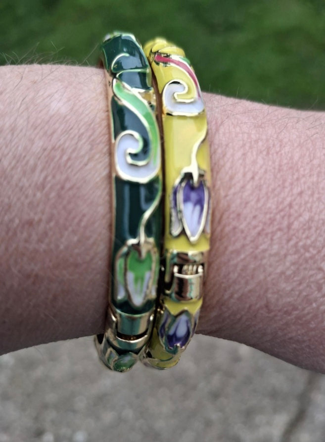 Starrer Ring mit Cloisonné-Emaille