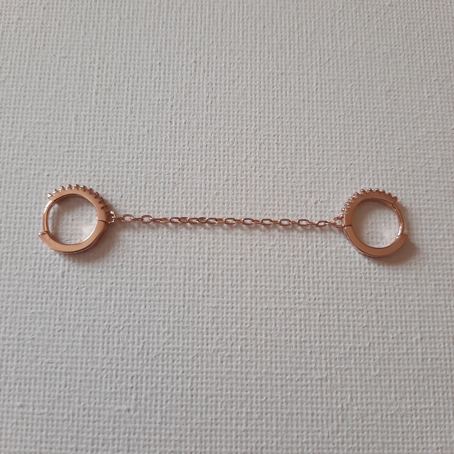 Johoop chaîne d oreille rose gold serti zirconium stainless steel