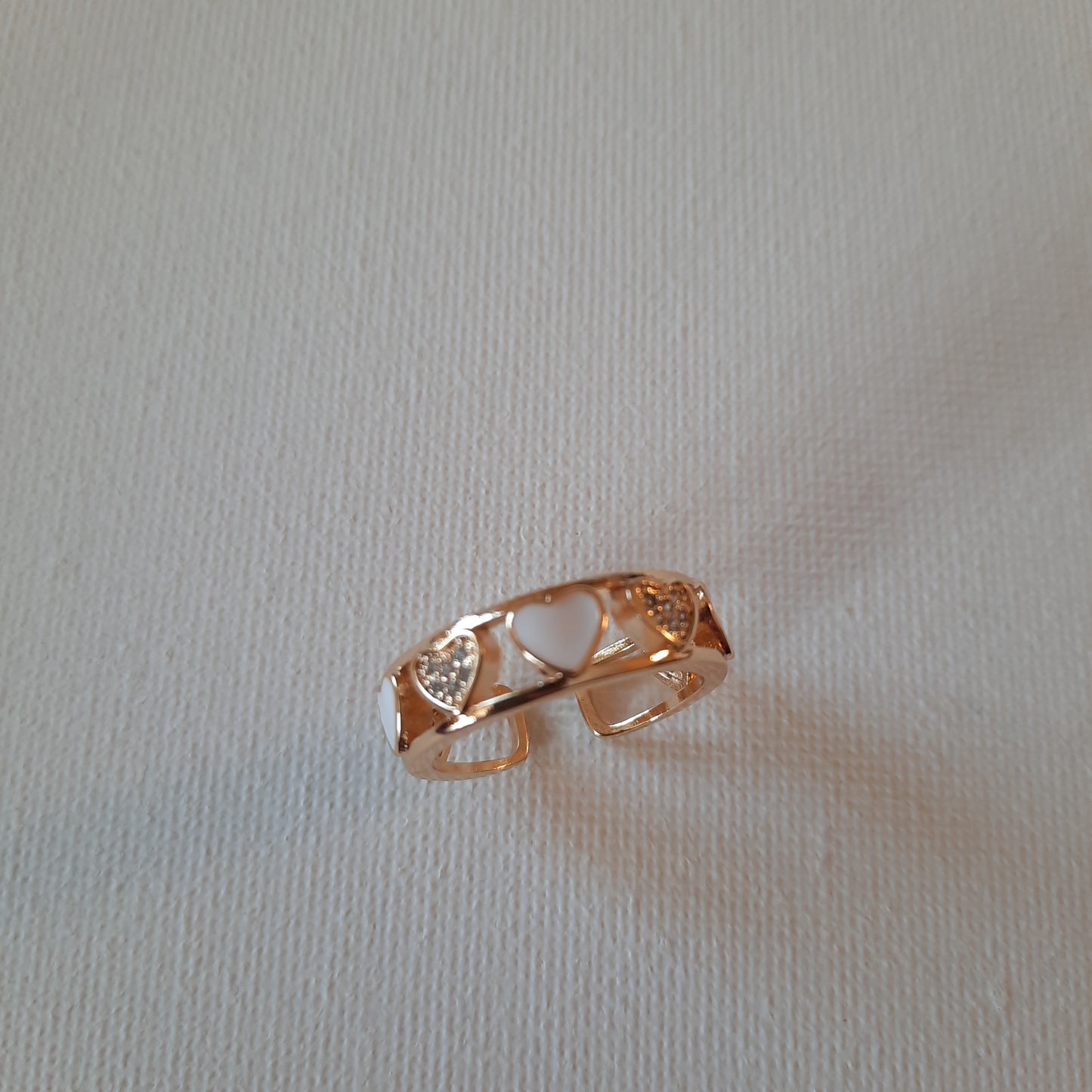 Bague nera en laiton doré à l'or fin strass et email réglable ajustable très belle qualité