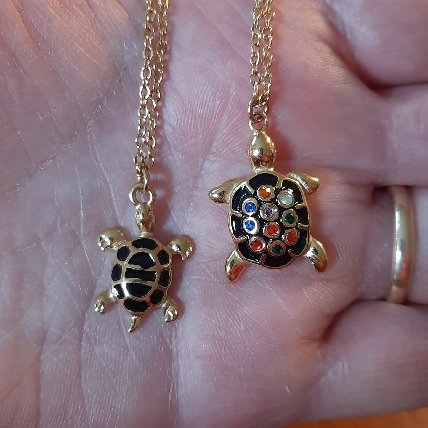 Goldkette Halskette Edelstahl Edelstahl Schildkröte Anhänger Edelstahl