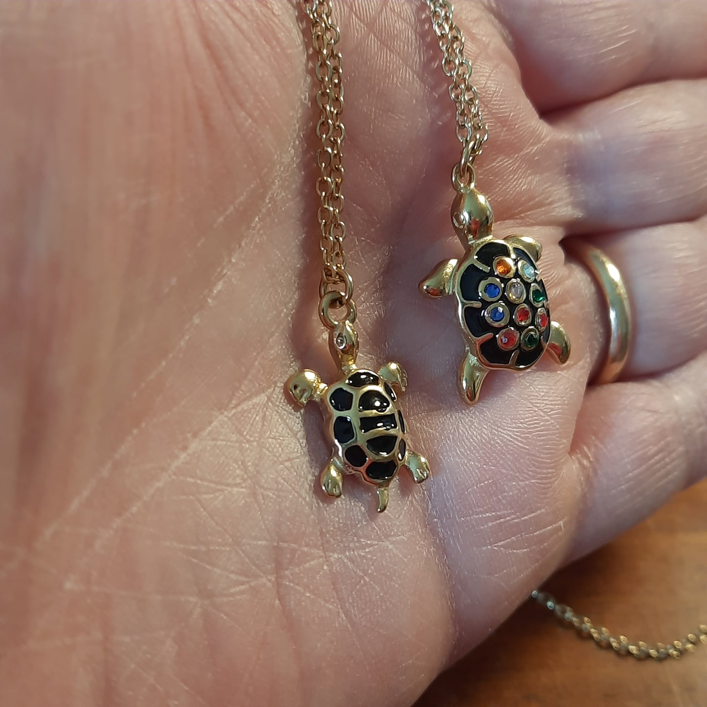 Goldkette Halskette Edelstahl Edelstahl Schildkröte Anhänger Edelstahl