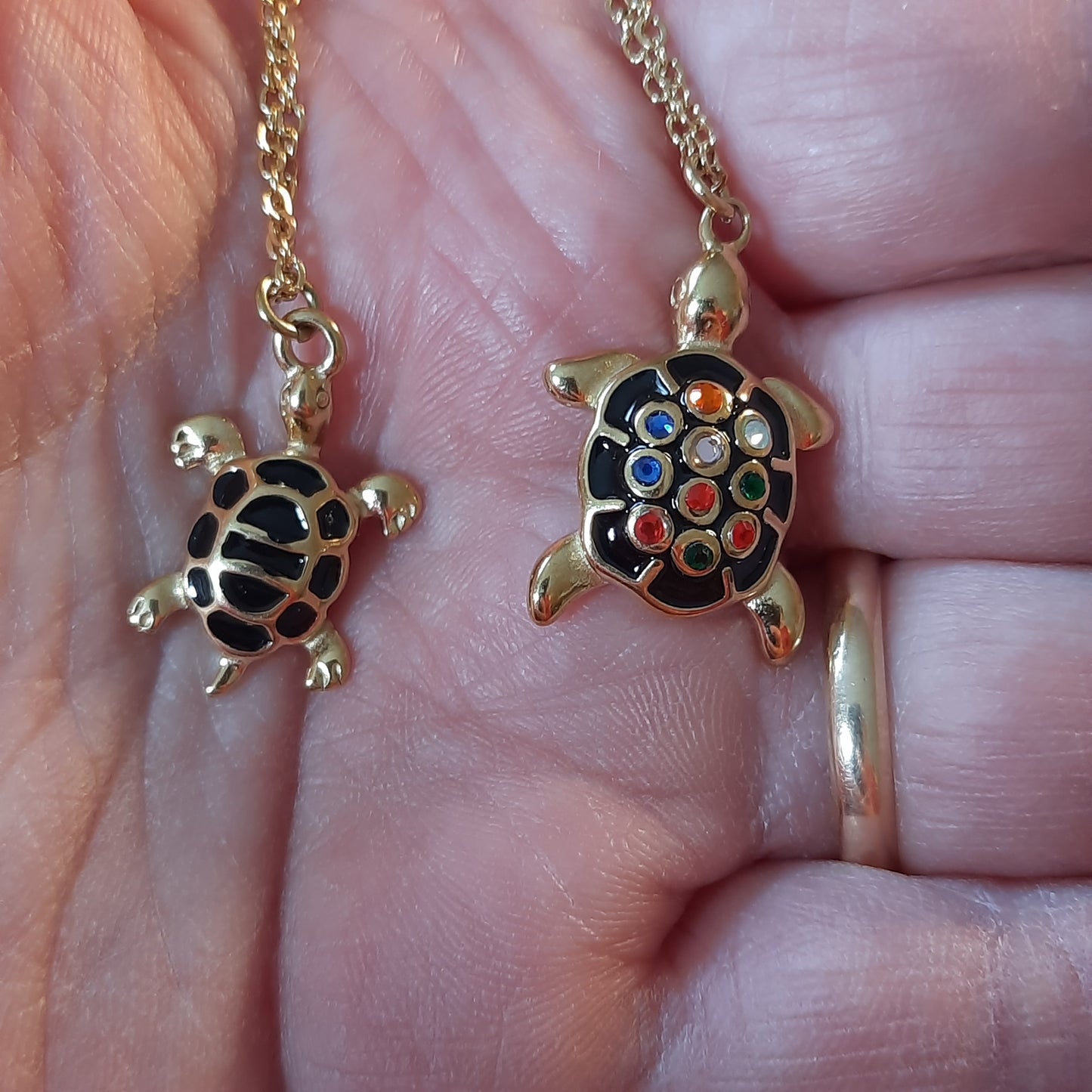 Goldkette Halskette Edelstahl Edelstahl Schildkröte Anhänger Edelstahl