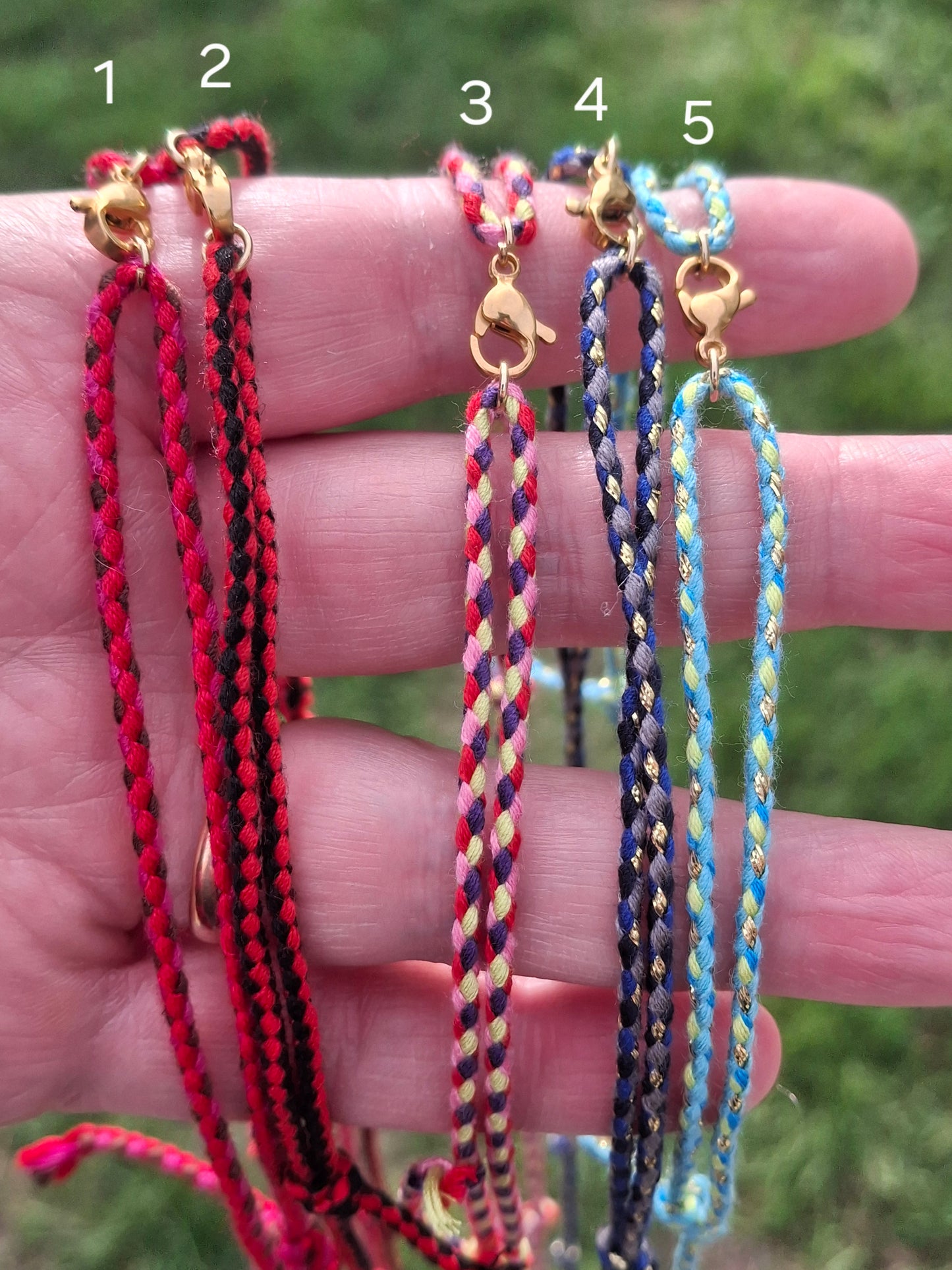 Collier cordon tressé réglable ajustable handmade talisman gri gri