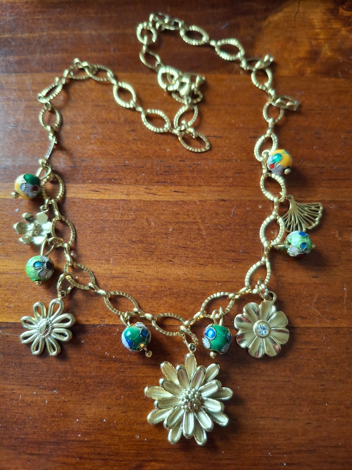 Verstellbare, handgefertigte Halskette aus Edelstahl 316 mit Anhängern aus Edelstahl 316