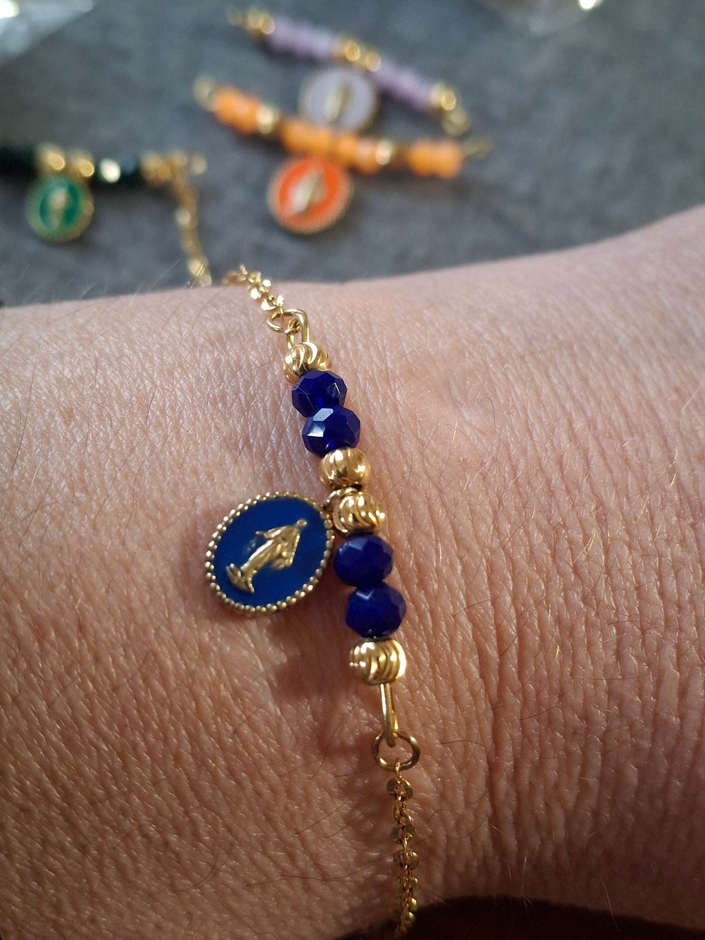 Bracelet chaîne acier inoxydable stainless steel 316 madone stainless steel 316 handmade sur mesure