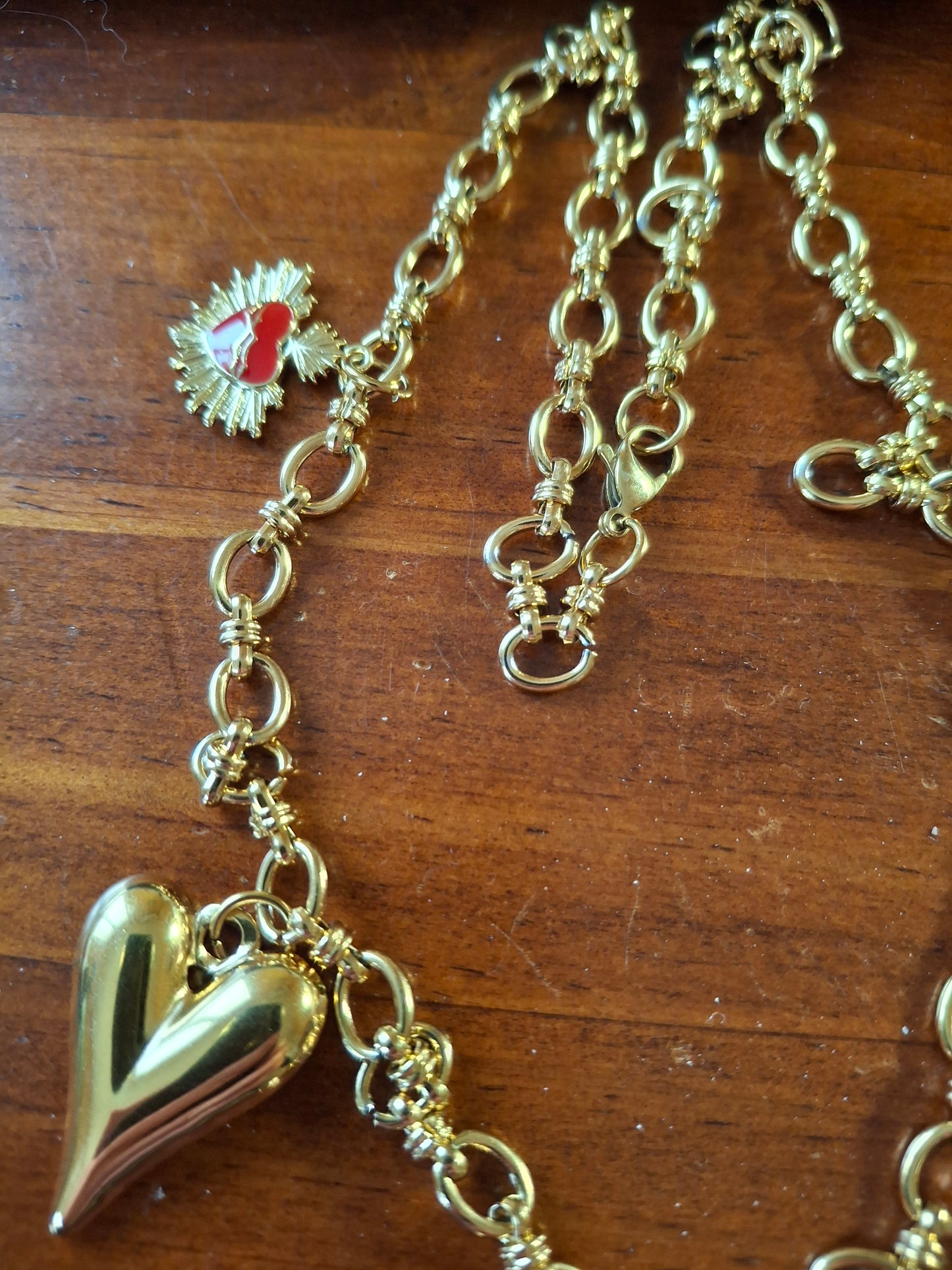 Collier chaîne acier inoxydable stainless steel 316 breloques ajustable réglable