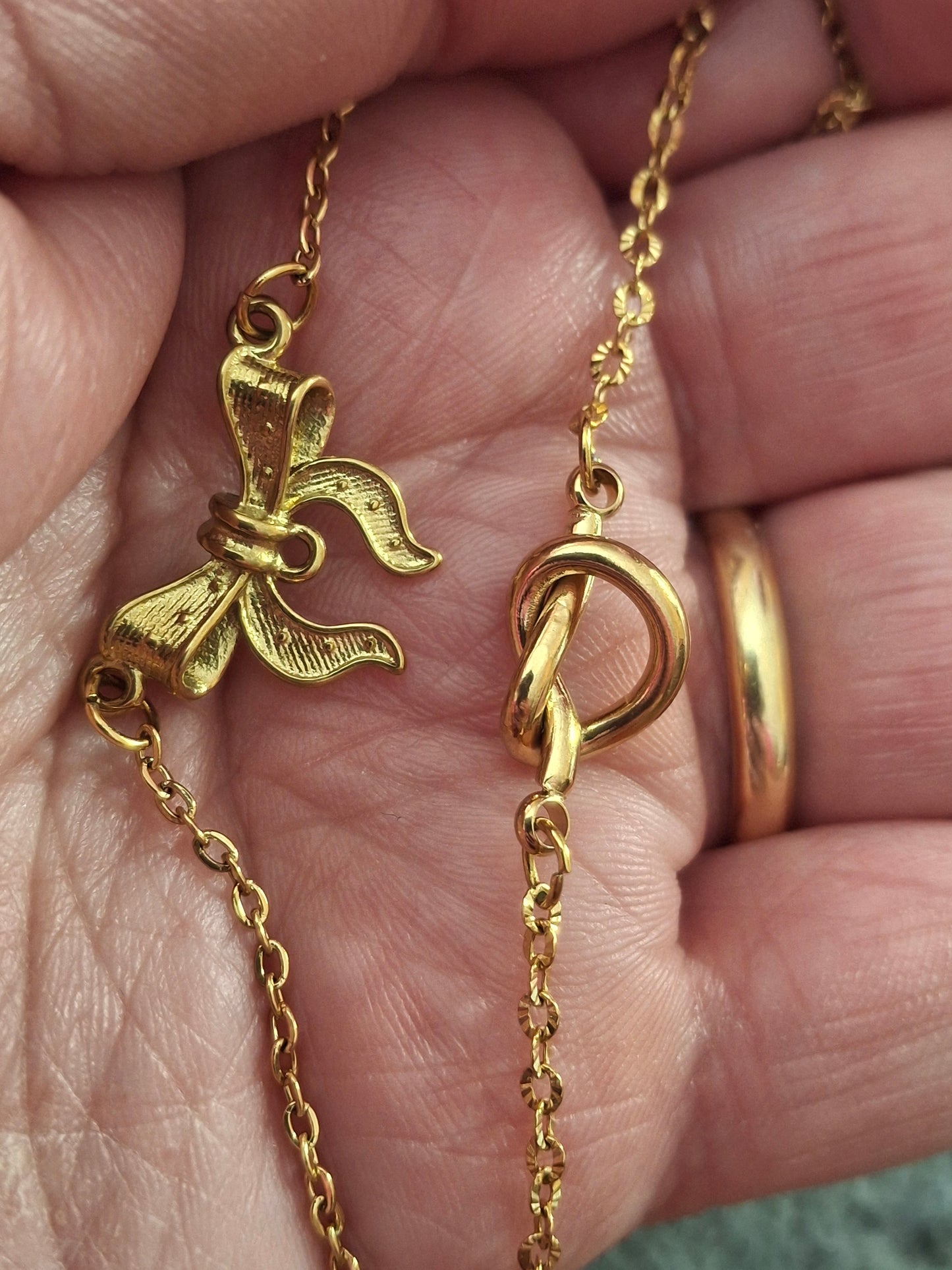 Armband, Edelstahl, Herz- oder Knotenelement aus Edelstahl, nur auf Maßanfertigung