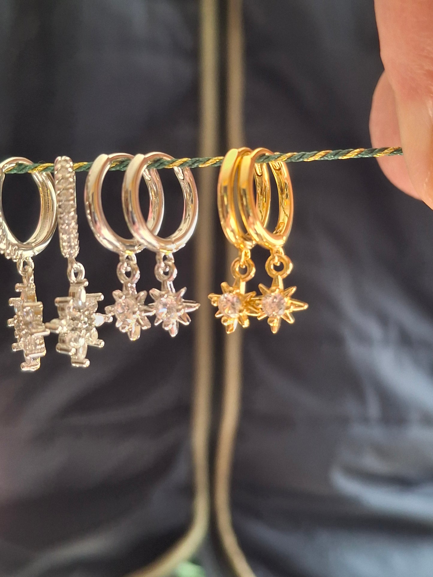 Stainless steel 316 single earrings with zirconium stones