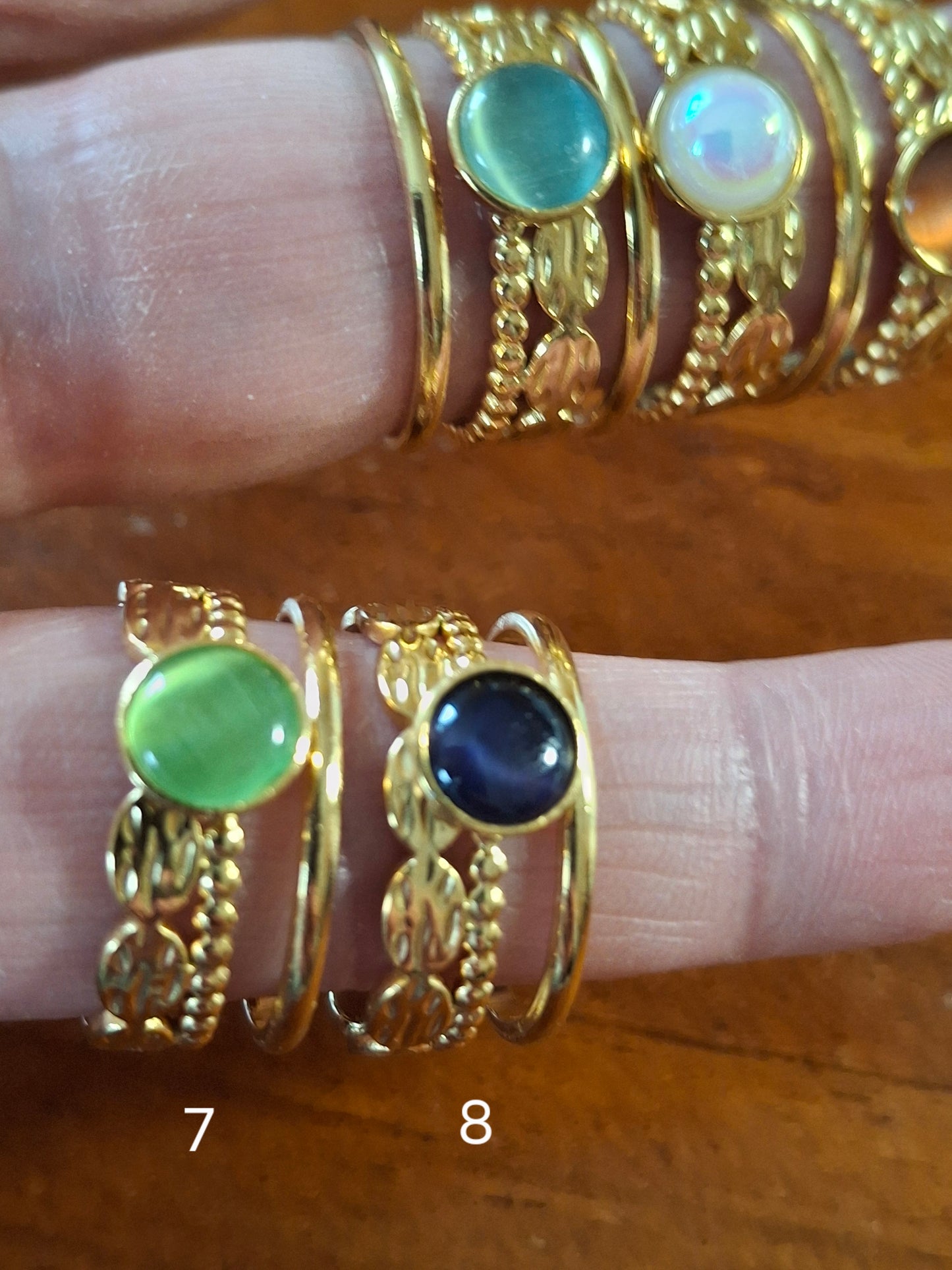 Bague stainless steel 316 réglable ajustable