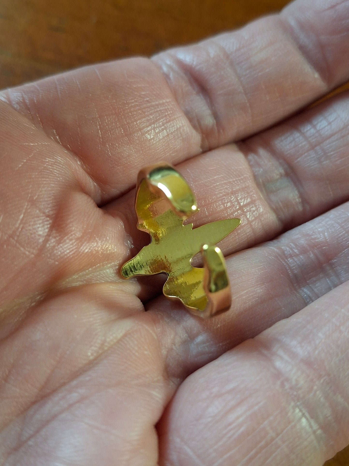 Ring aus Edelstahl 316 mit roter Emaille-Beschichtung, verstellbar.