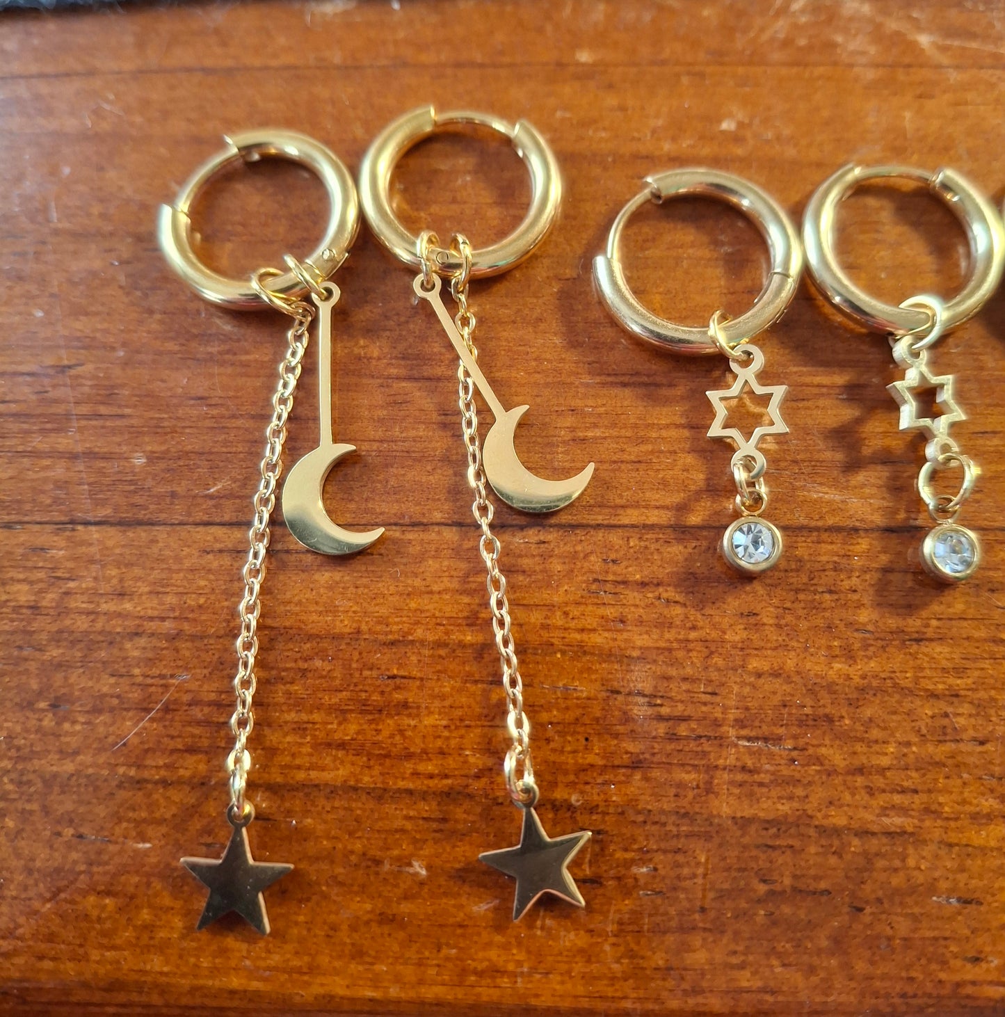 316 Stainless Steel Single Hoop Earrings, Sold as a Pair