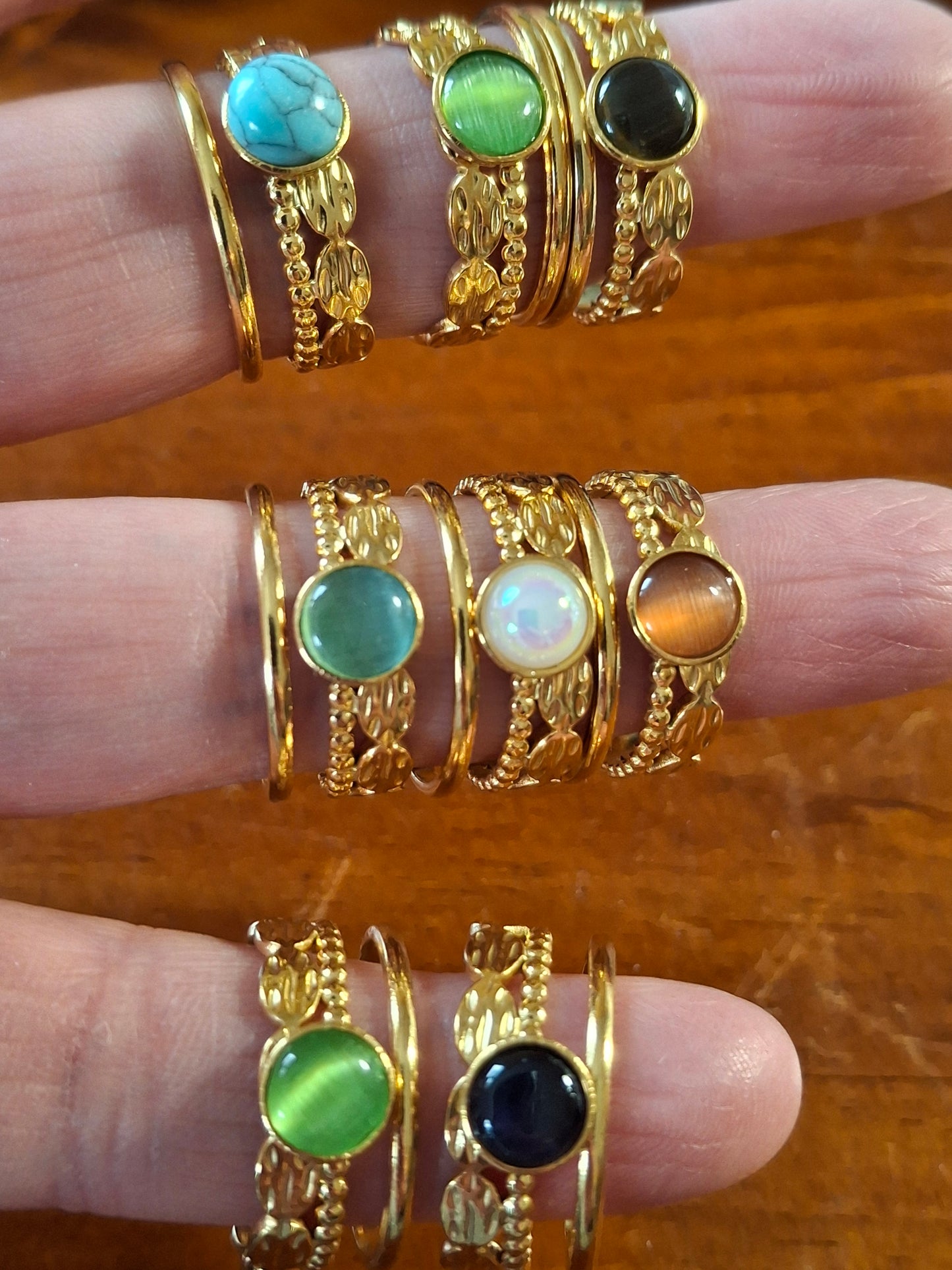 Bague stainless steel 316 réglable ajustable