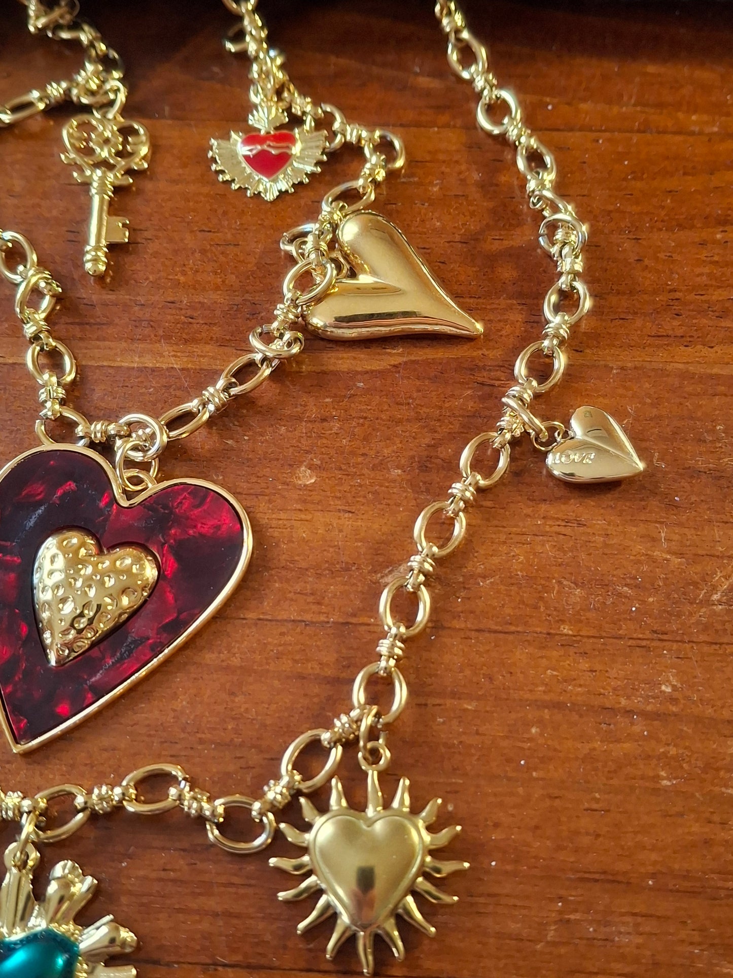 Collier chaîne acier inoxydable stainless steel 316 breloques ajustable réglable