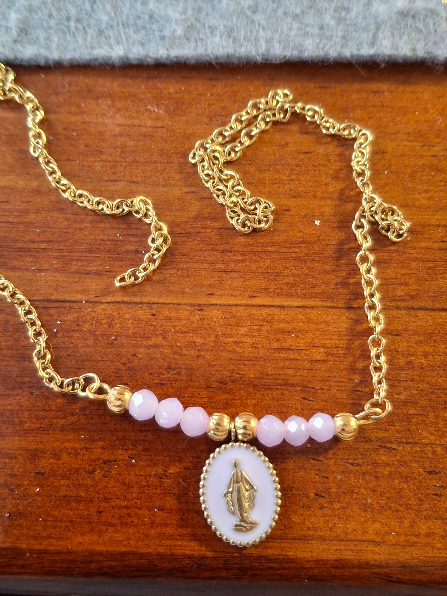 Bracelet chaîne acier inoxydable stainless steel 316 madone stainless steel 316 handmade sur mesure