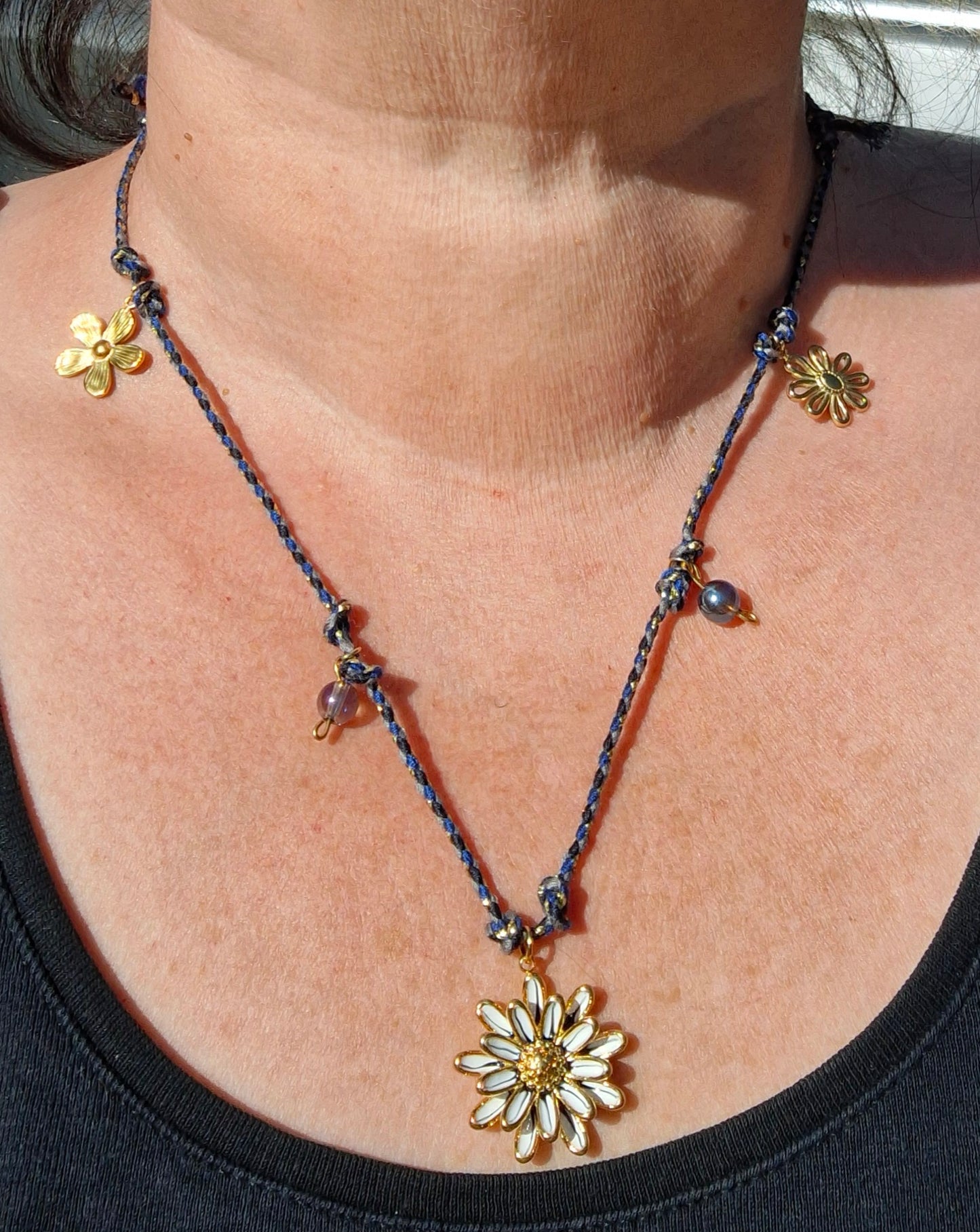 Handgemachte verstellbare geflochtene Kordelkette