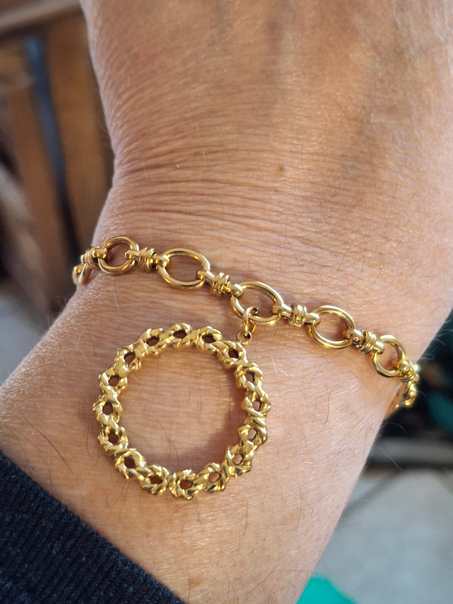 Bracelet chaîne maille gourmette stainless steel 316 couronne stainless steel 316,sur mesure