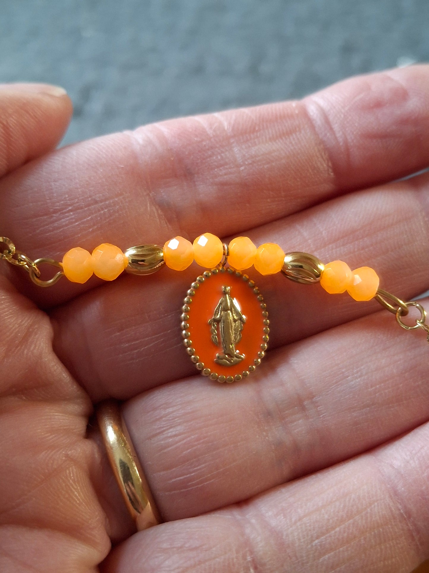 Bracelet chaîne acier inoxydable stainless steel 316 madone stainless steel 316 handmade sur mesure