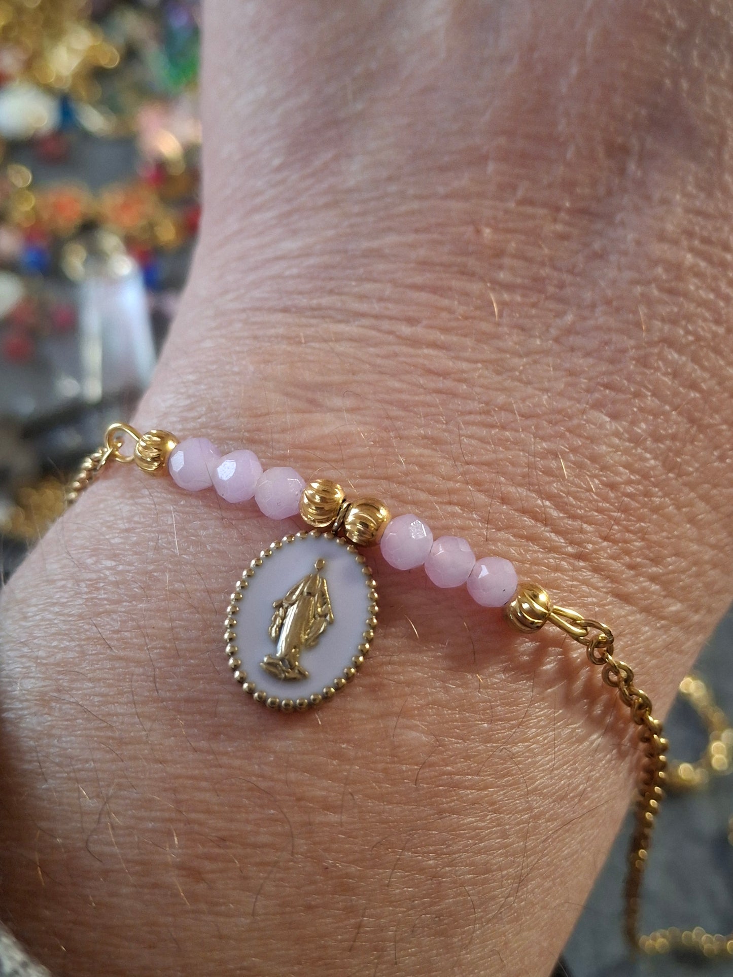 Bracelet chaîne acier inoxydable stainless steel 316 madone stainless steel 316 handmade sur mesure