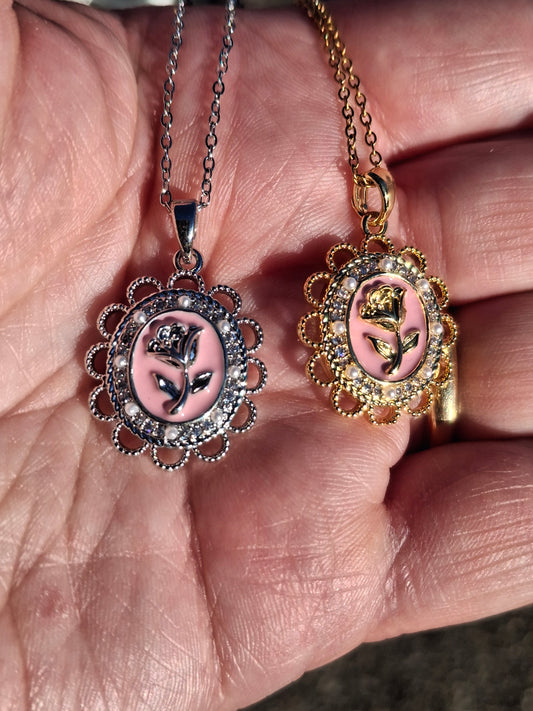 Stainless steel 316 chain necklace, adjustable 316 stainless steel pendant.