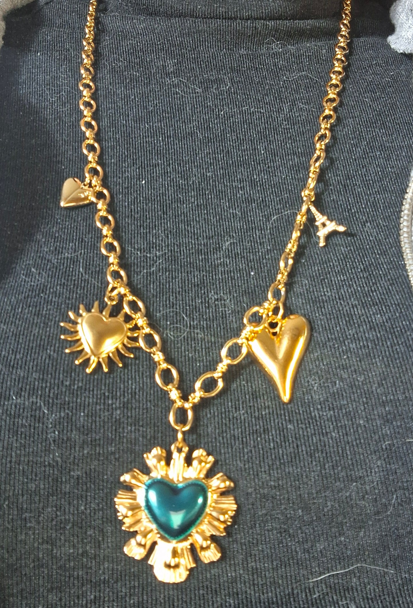 Collier chaîne acier inoxydable stainless steel 316 breloques ajustable réglable