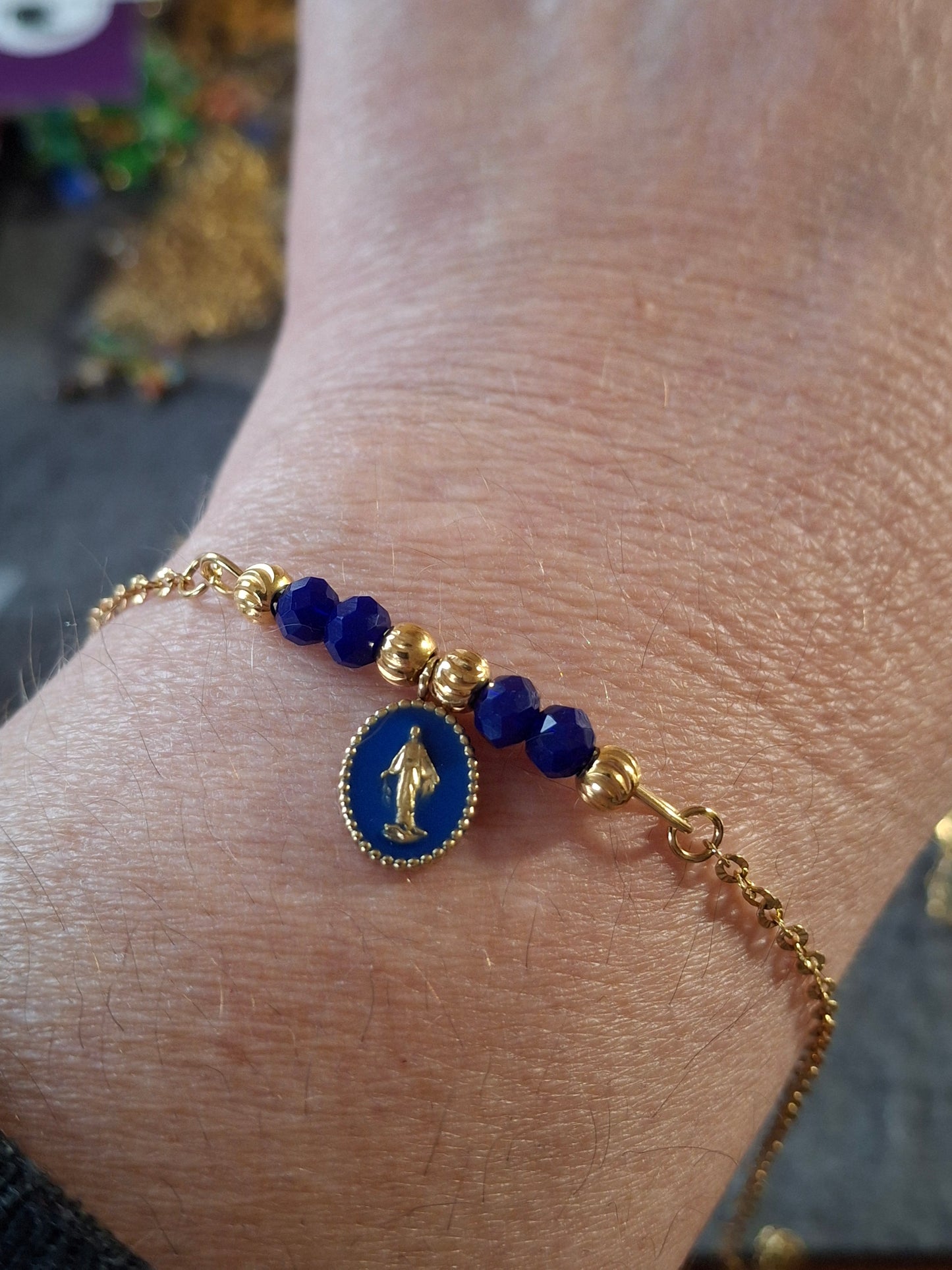 Bracelet chaîne acier inoxydable stainless steel 316 madone stainless steel 316 handmade sur mesure