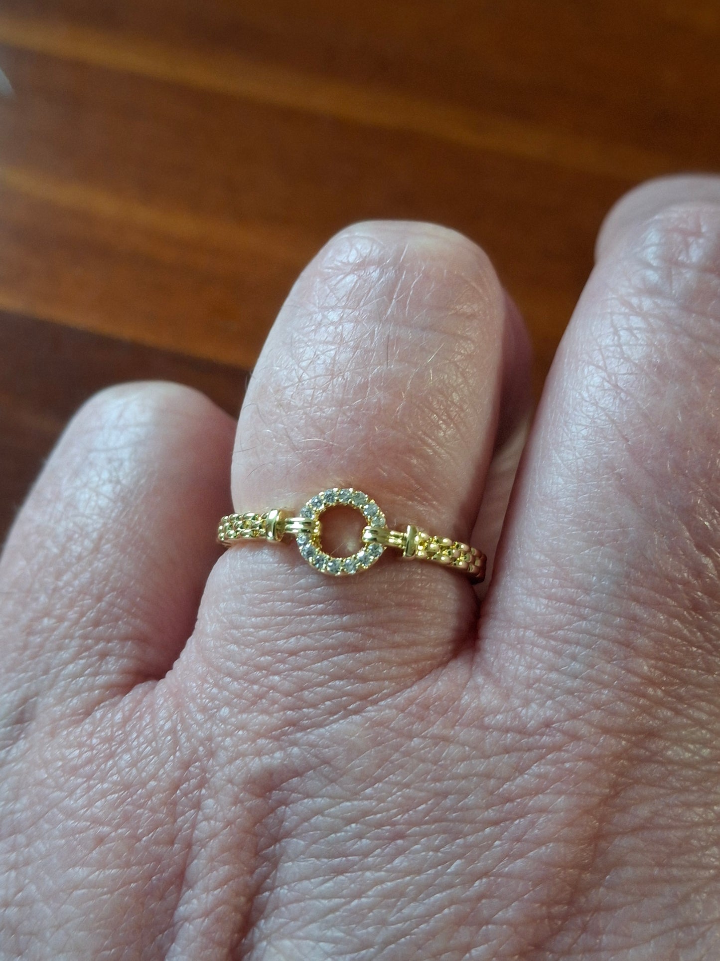 Bague acier inoxydable stainless steel 316 sertie zirconium ajustable réglable