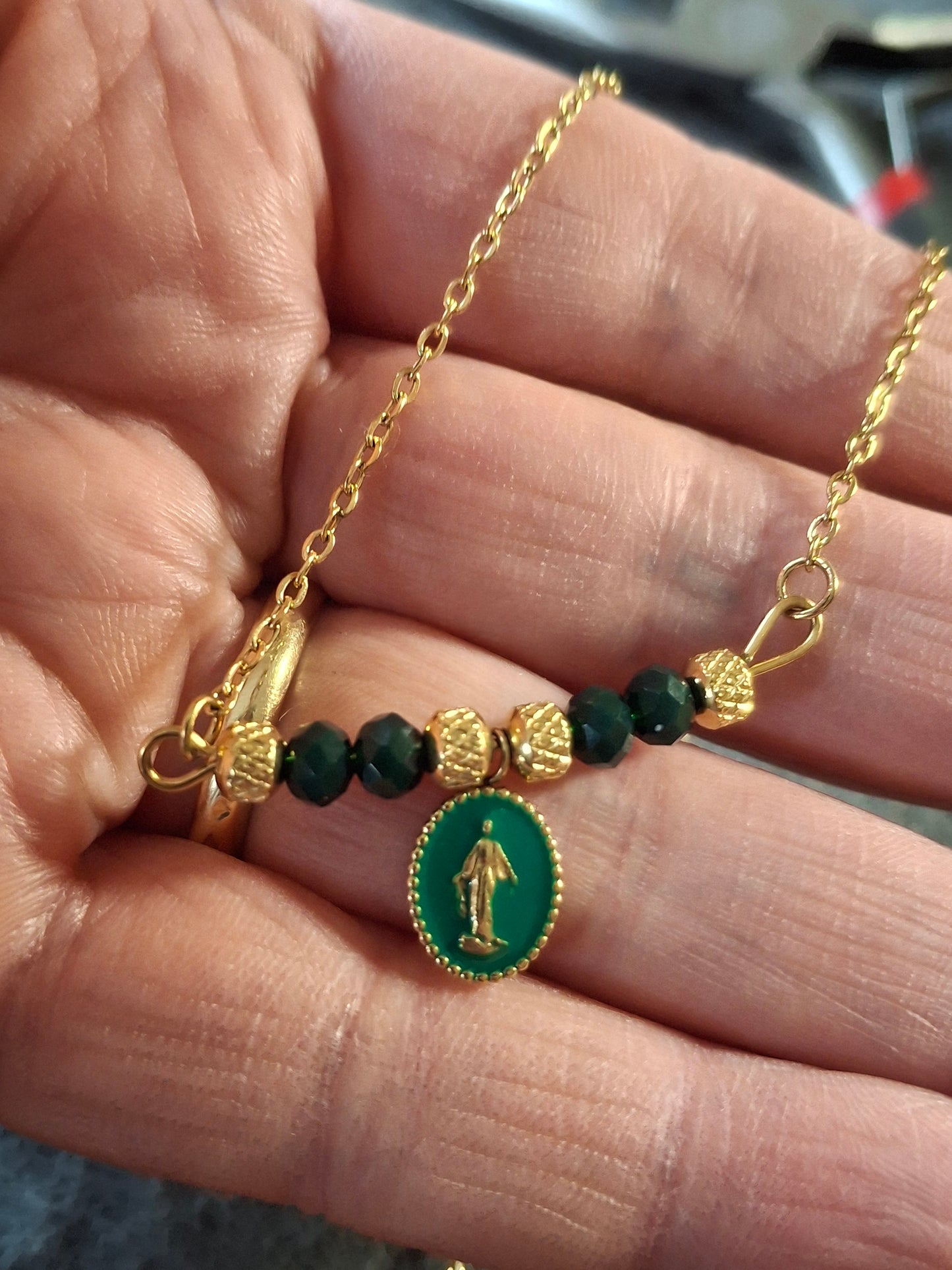 Bracelet chaîne acier inoxydable stainless steel 316 madone stainless steel 316 handmade sur mesure