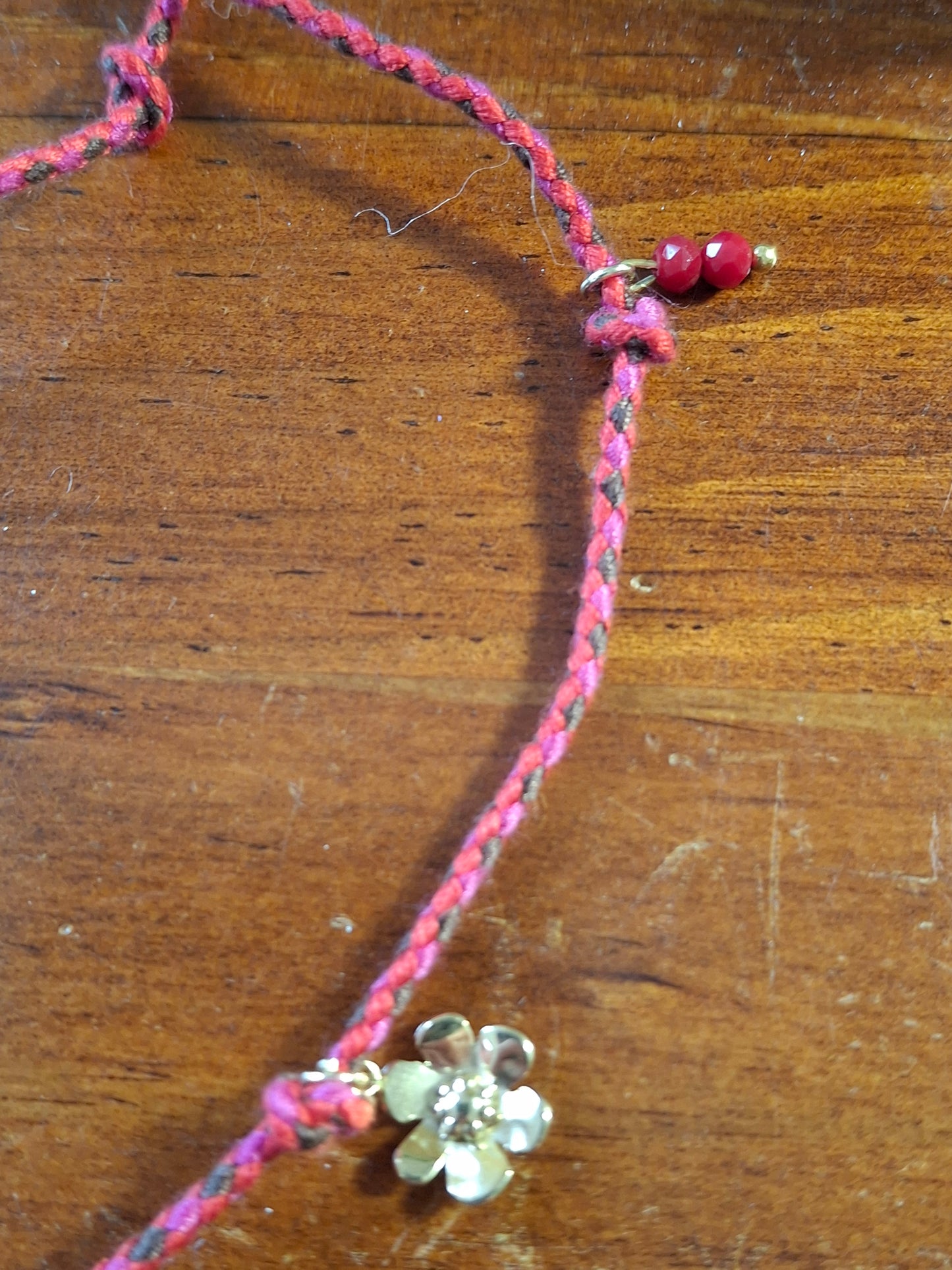 Collier cordon tressé réglable ajustable handmade