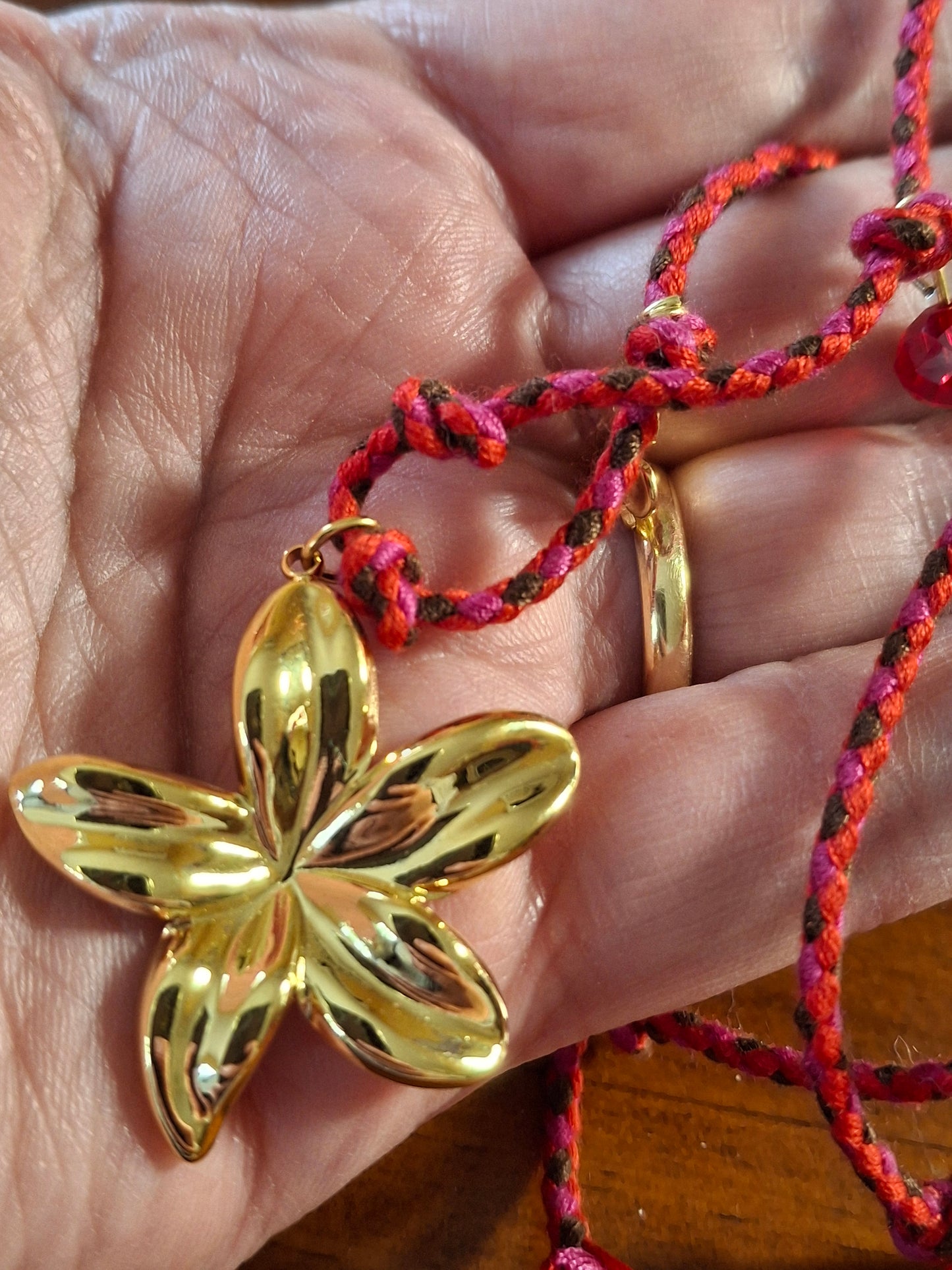 Collier cordon tressé réglable ajustable handmade