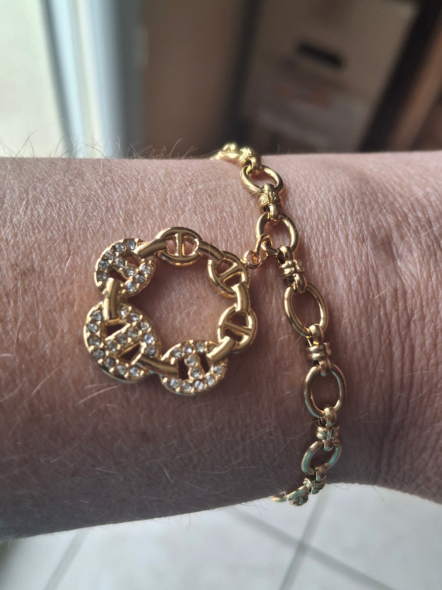 Bracelet chaîne maille gourmette stainless steel 316 ,pendentif maille marine stainless steel 316 poli sur mesure