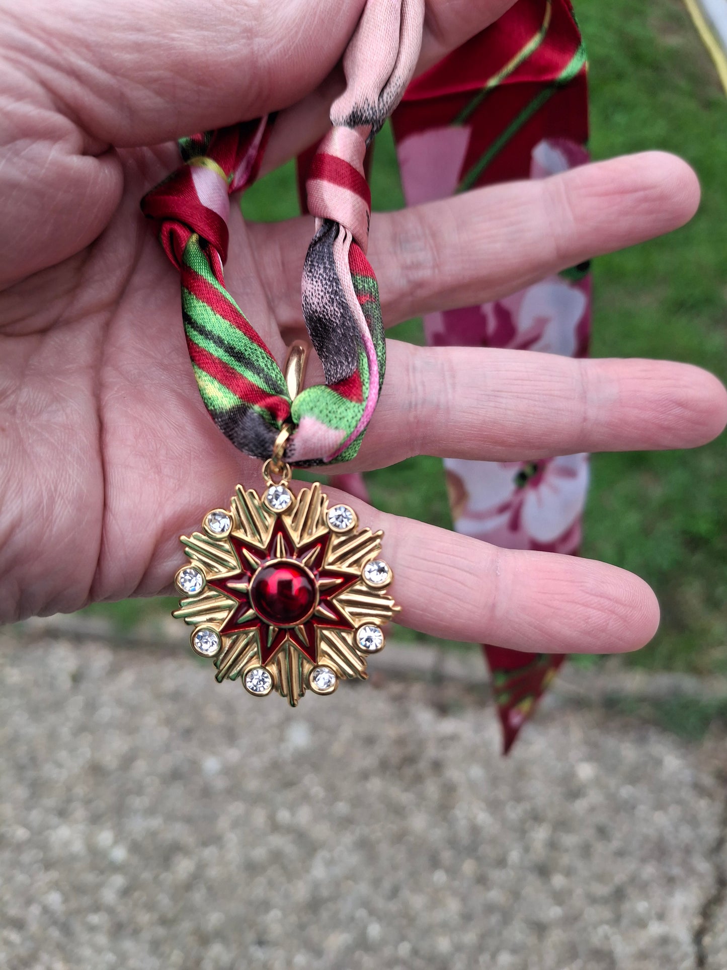 Collier foulard pendentif soleil stainless steel 316 poli