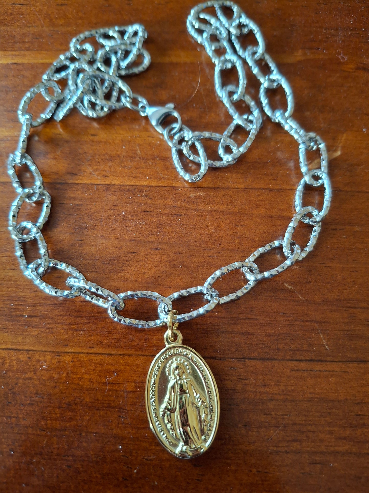 Collier chaîne acier inoxydable stainless steel 316 madone stainless steel 316 polie