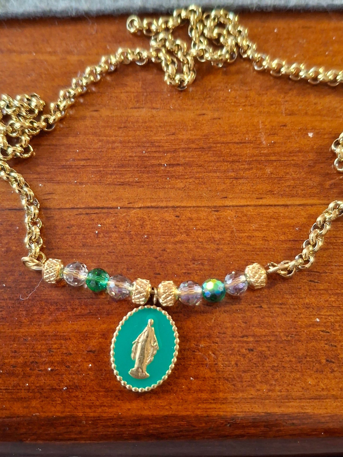 Bracelet chaîne maille jaseron stainless steel 316 madone stainless steel 316 handmade sur mesure