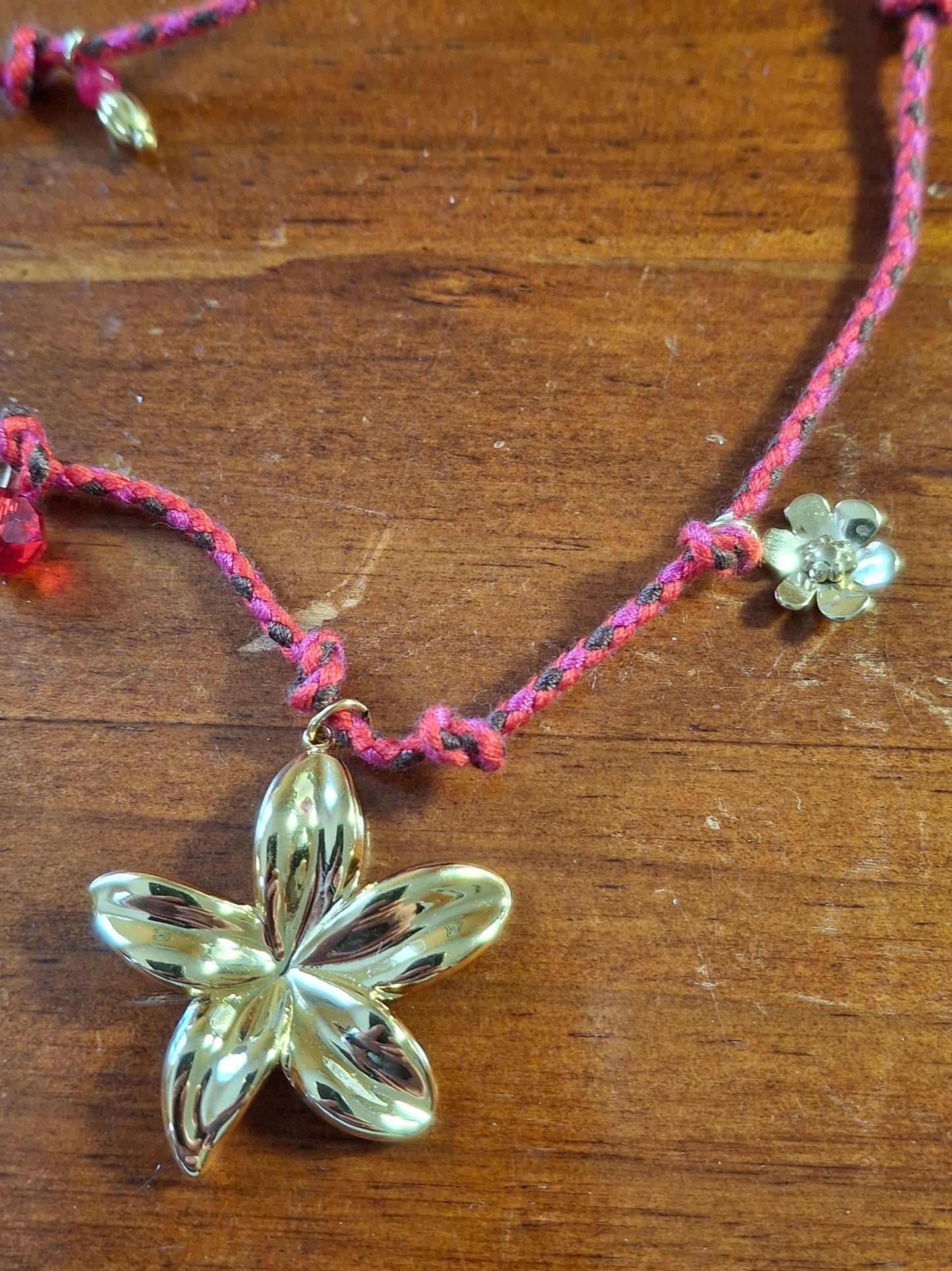 Collier cordon tressé réglable ajustable handmade