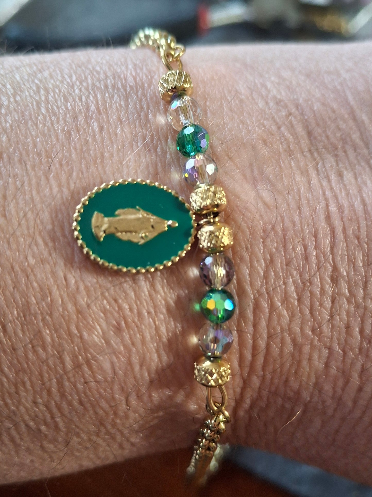 Bracelet chaîne maille jaseron stainless steel 316 madone stainless steel 316 handmade sur mesure