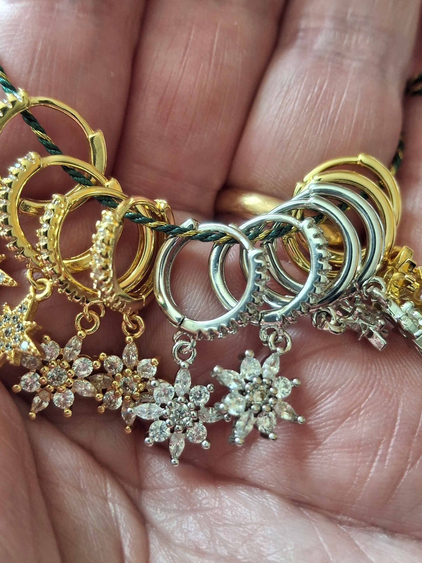 Stainless steel 316 single earrings with zirconium stones