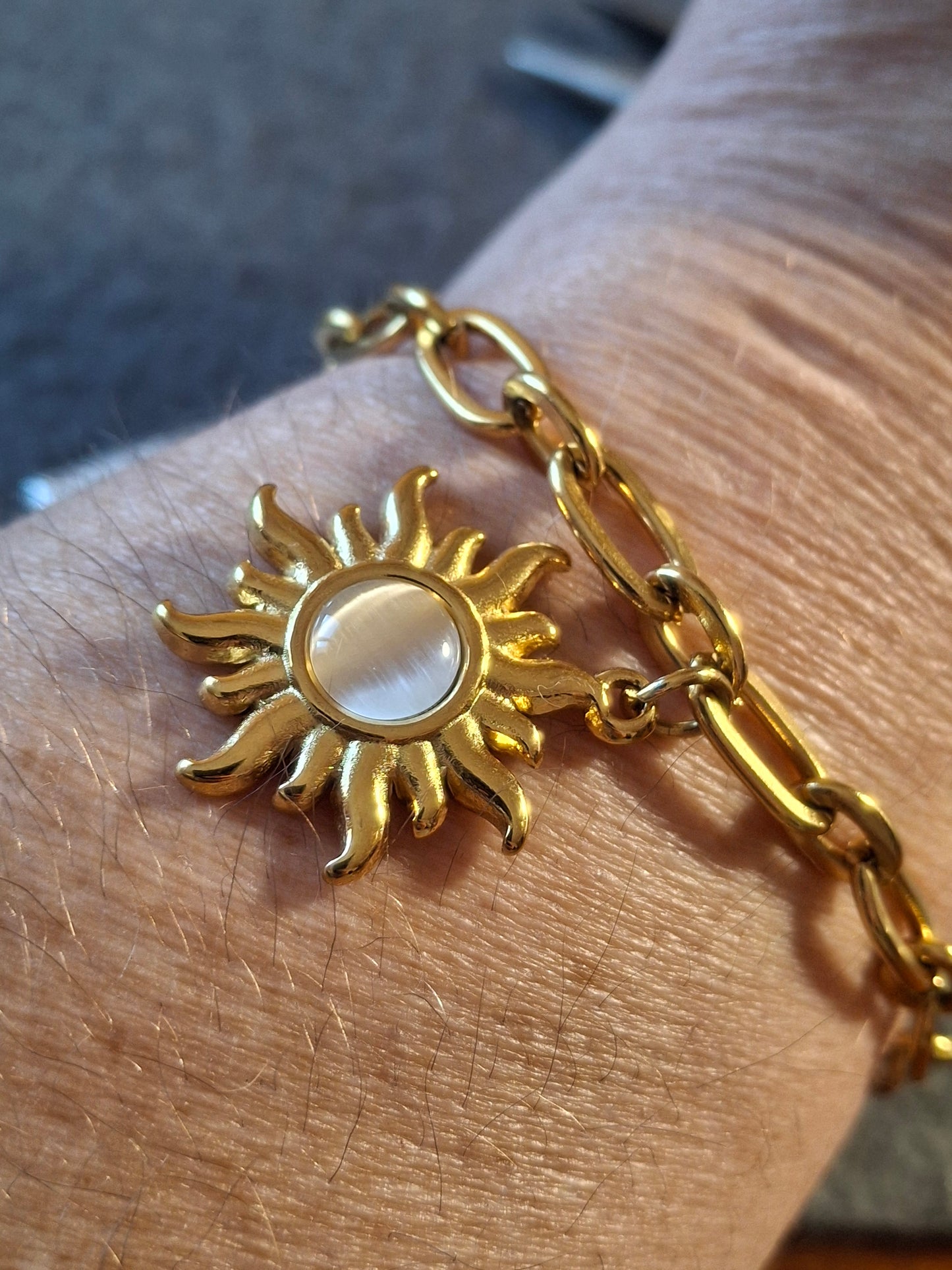 Bracelet chaîne acier inoxydable stainless steel 316 soleil stainless steel 316 sur mesure