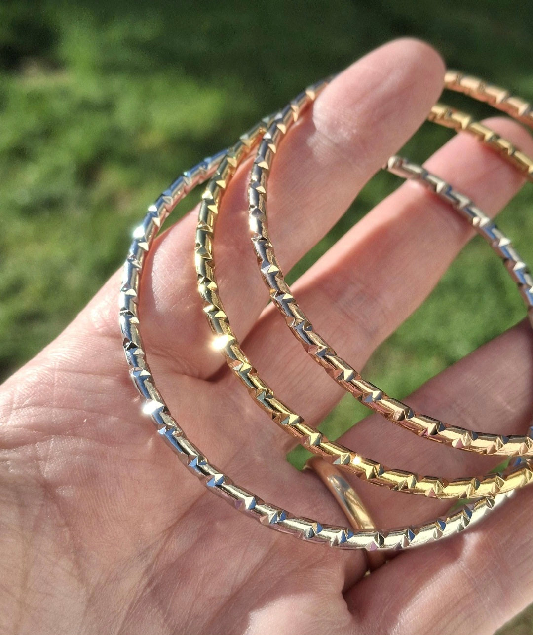 Trio de jonc 3 couleurs en acier inoxydable stainless steel 316 de qualité supérieure