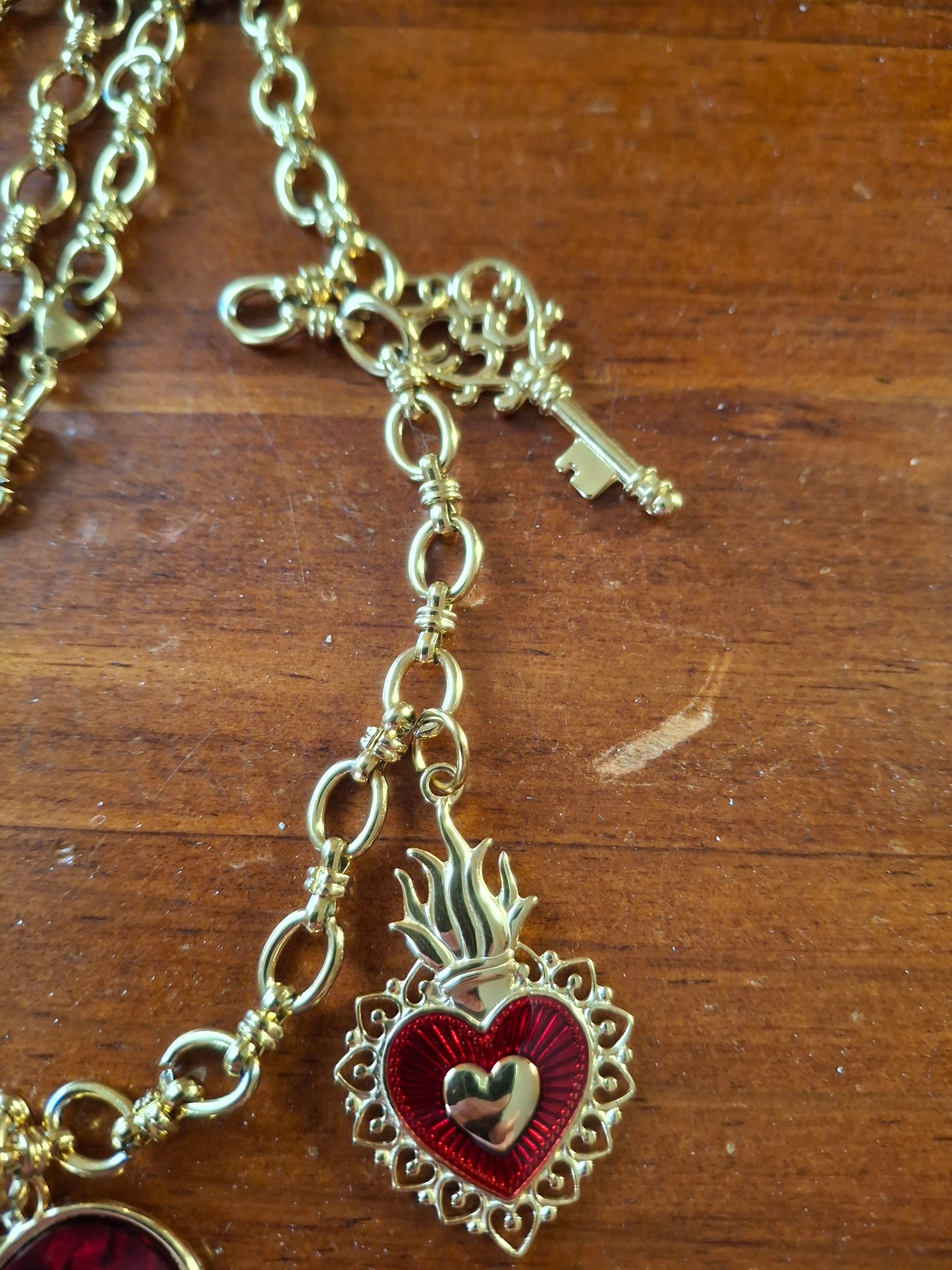 Collier chaîne acier inoxydable stainless steel 316 breloques ajustable réglable