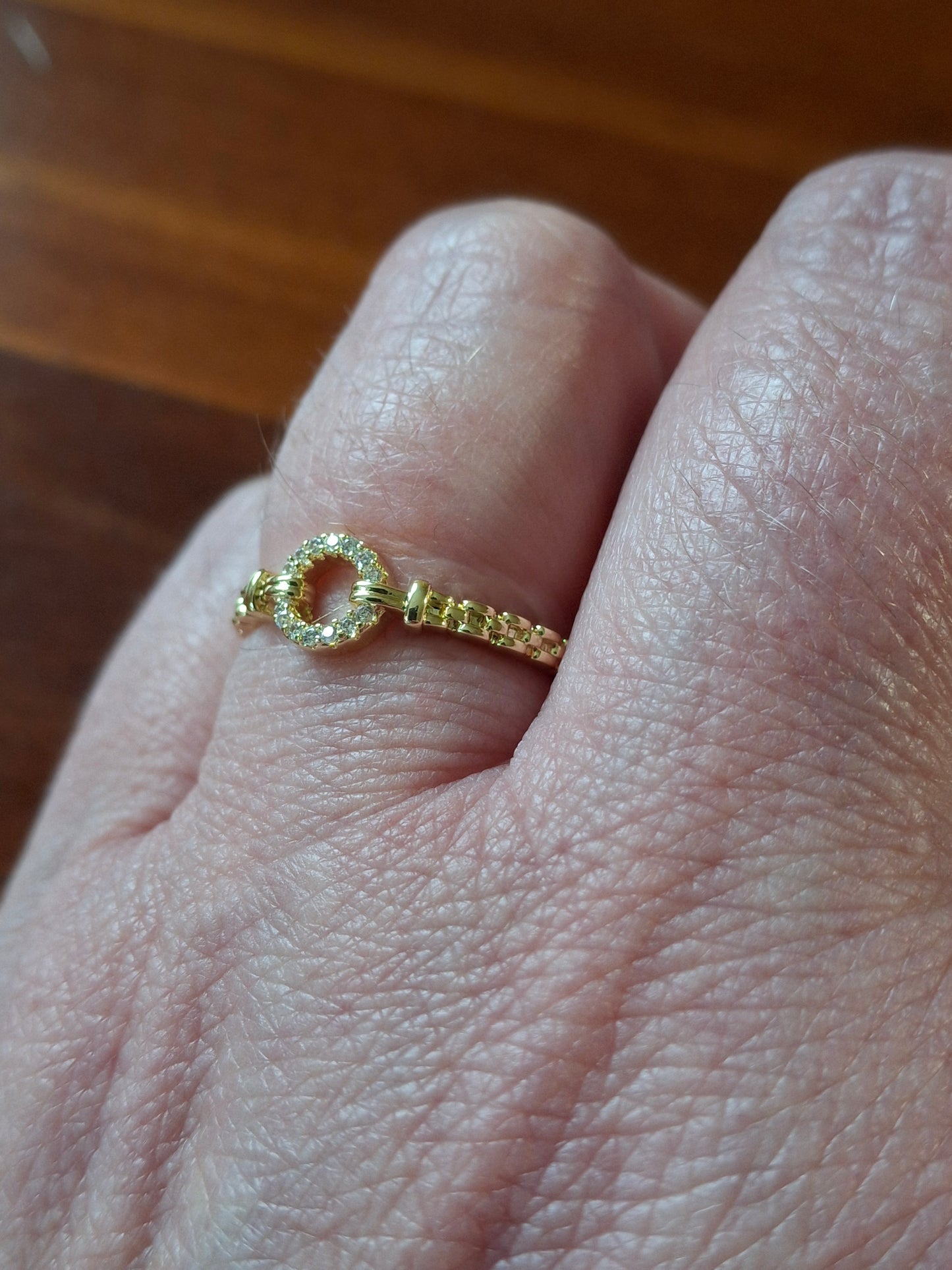 Bague acier inoxydable stainless steel 316 sertie zirconium ajustable réglable