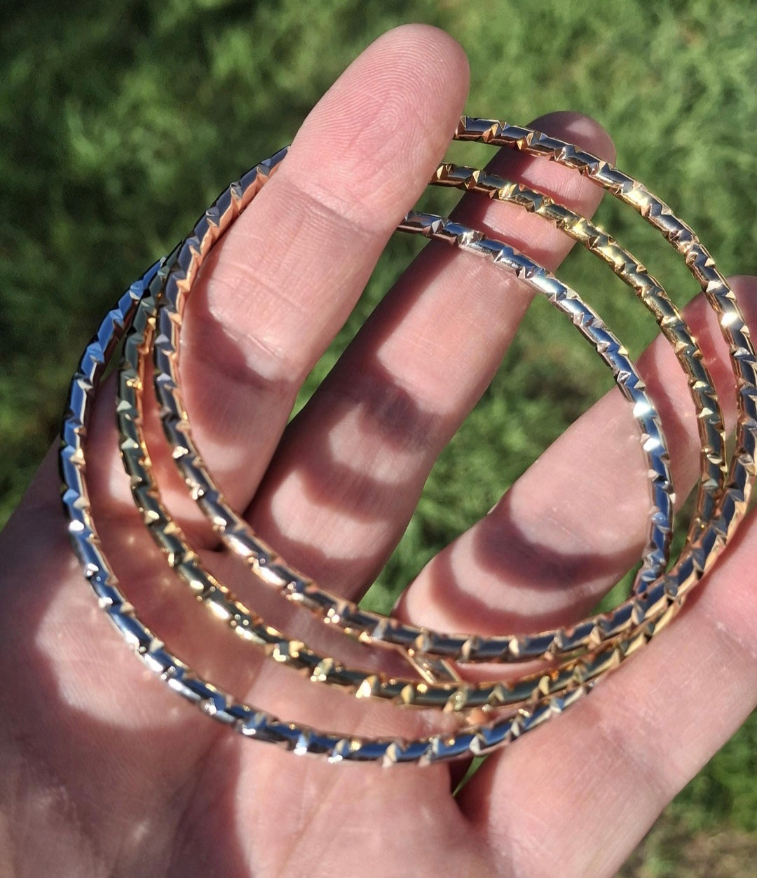 Trio de jonc 3 couleurs en acier inoxydable stainless steel 316 de qualité supérieure